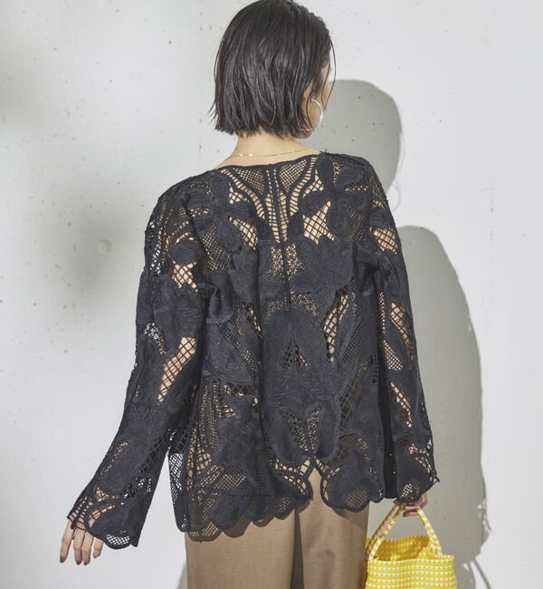 Doux archives「かぎ針レースカーディガン」|シャツ・ブラウス|