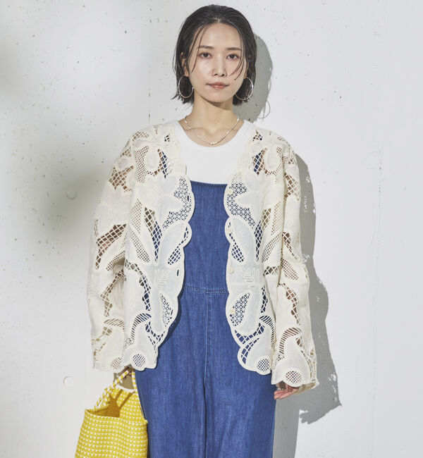 Doux archives「かぎ針レースカーディガン」|シャツ・ブラウス|