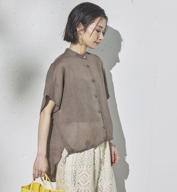 Doux archives「ドロストフレンチラミーシャツ」|シャツ・ブラウス|CHARCOAL GRAY