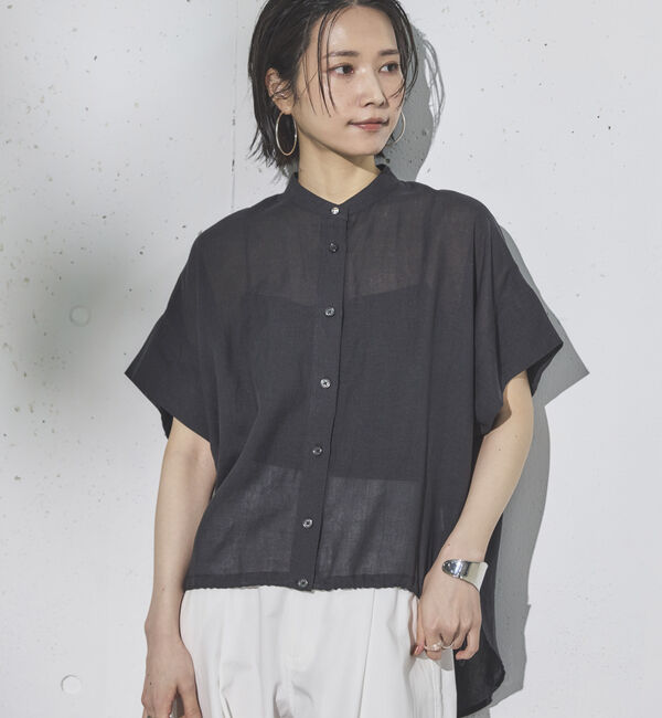 Doux archives「ドロストフレンチラミーシャツ」|シャツ・ブラウス|BLACK