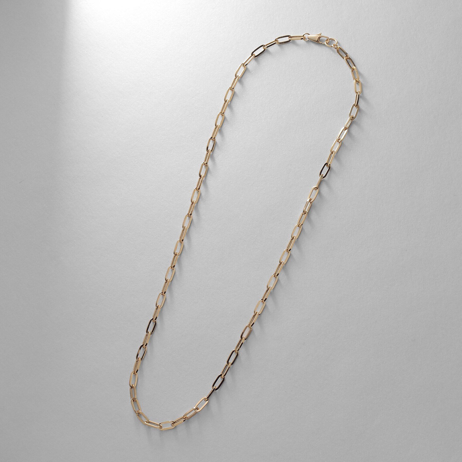 COCOSHNIK「K18中空プリムケーブルチェーンロング ネックレスＬ（43cm）」|ネックレス|