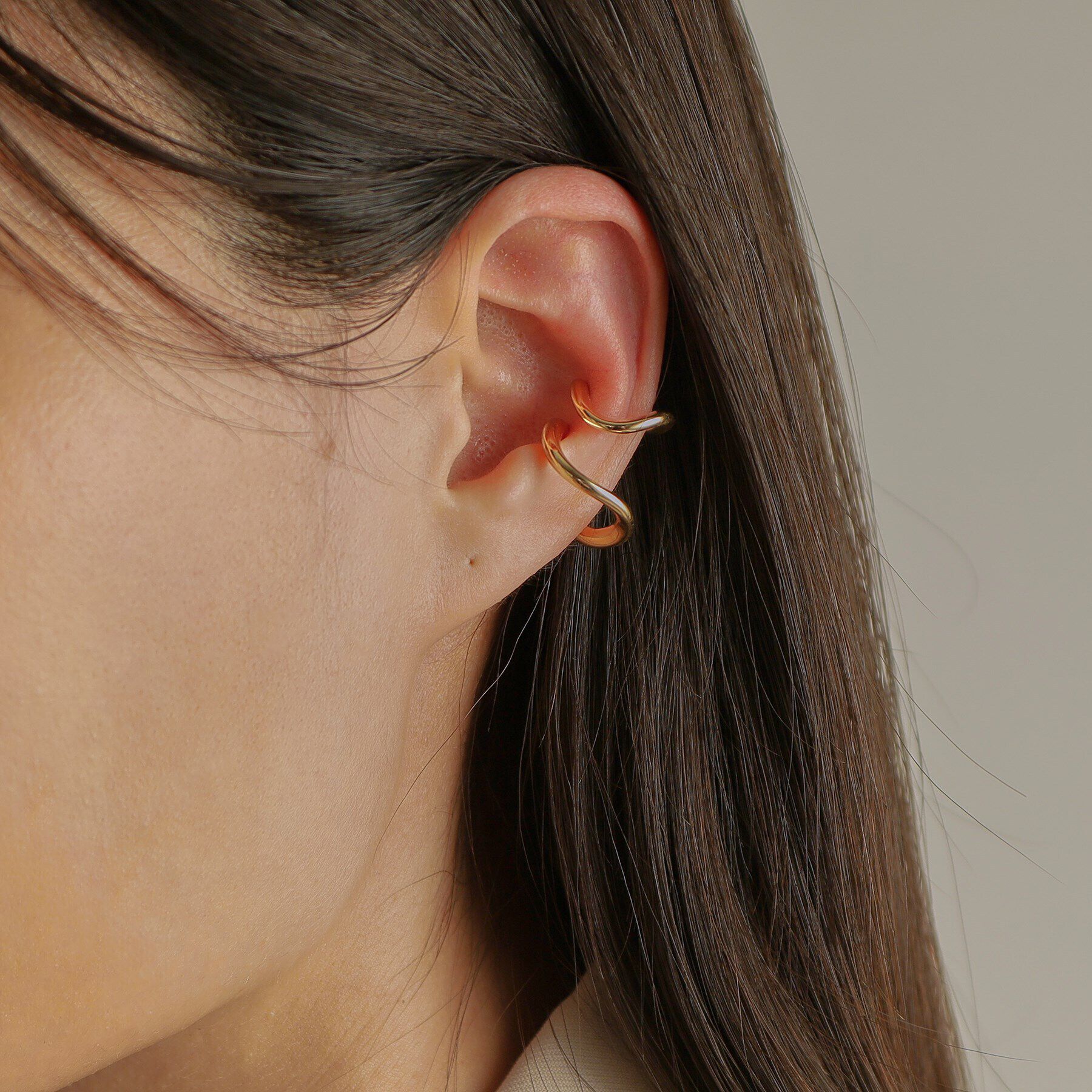 COCOSHNIK「K10Sライン イヤーカフ小」|イヤリング|