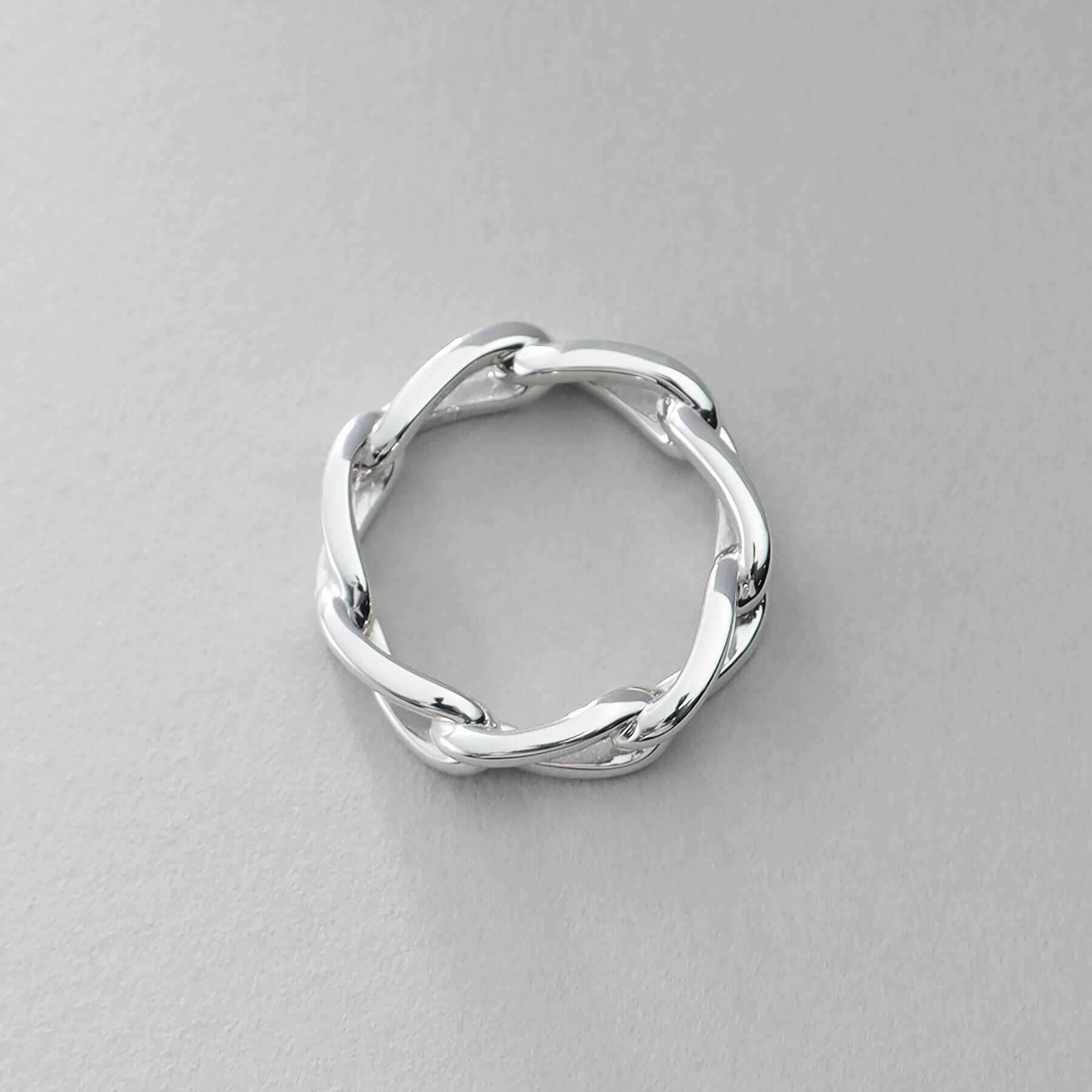 COCOSHNIK ONKITSCH「シルバー ロングカーブチェーンモチーフリング」|リング|