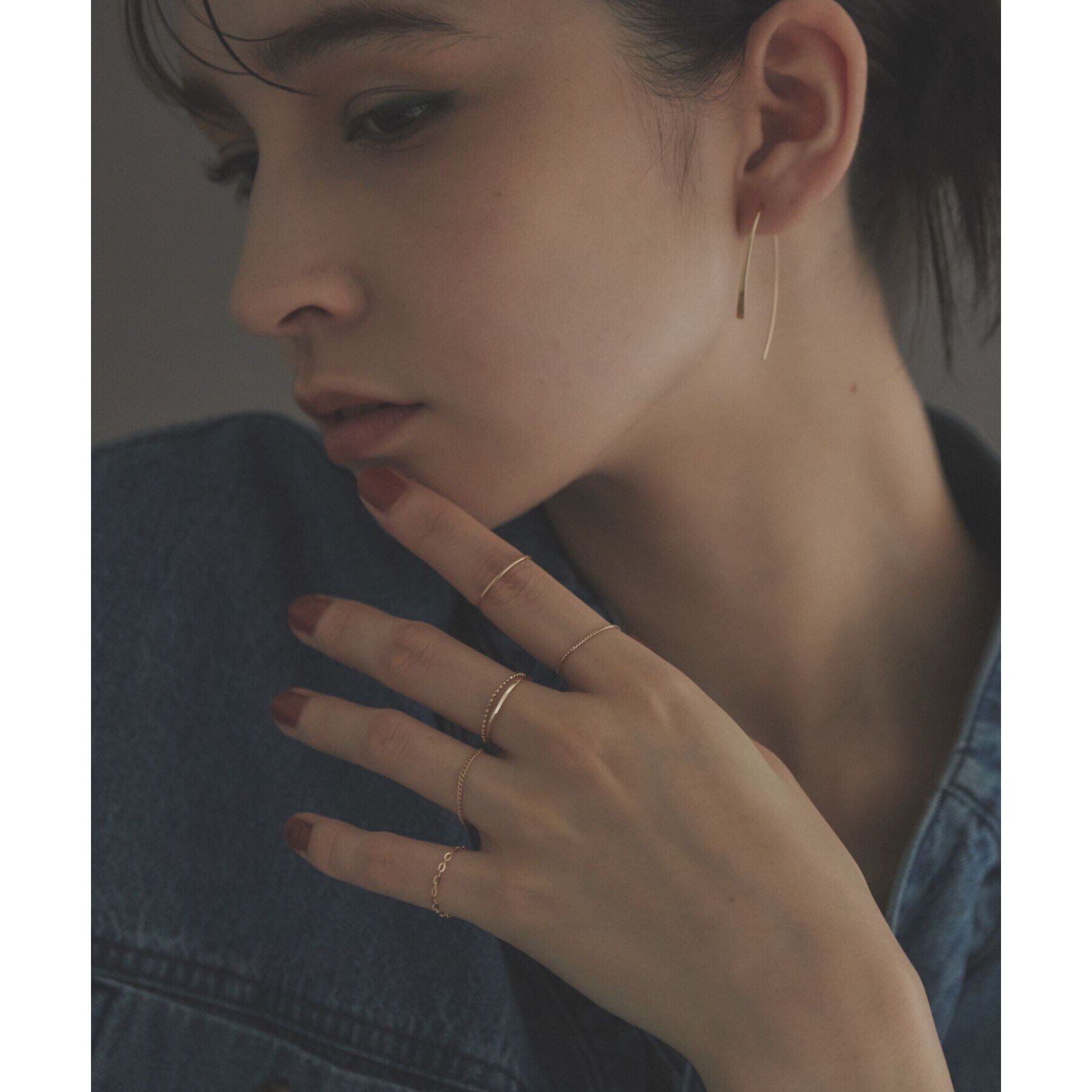 COCOSHNIK ONKITSCH「K10スキニーリング カットボール」|リング|