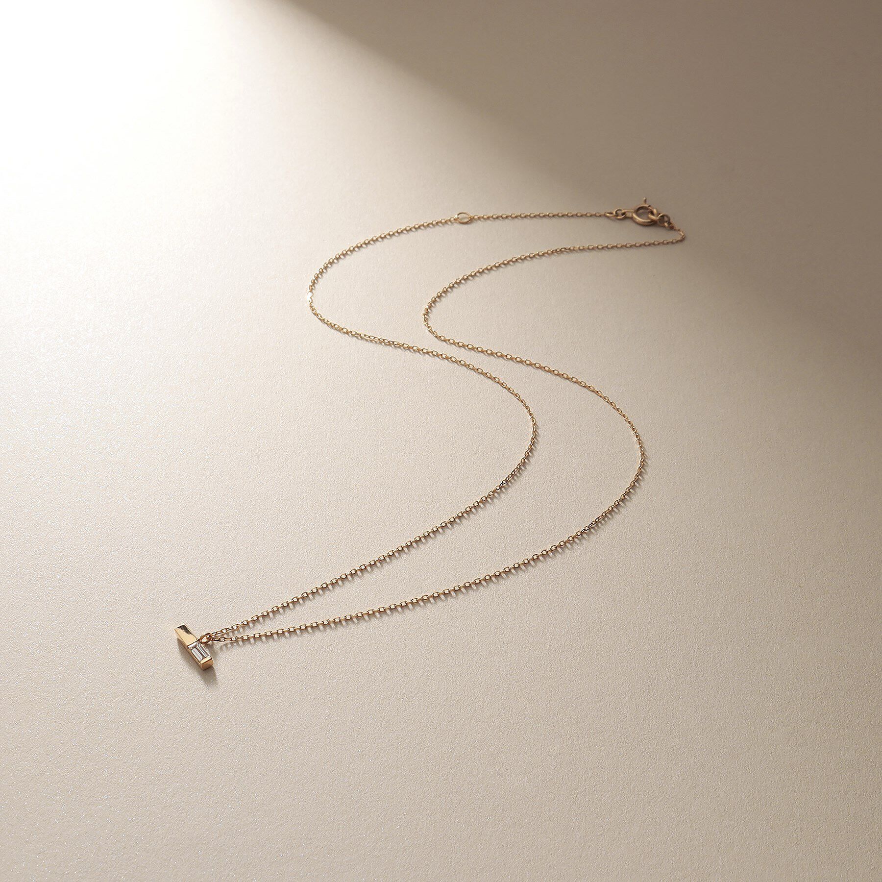 COCOSHNIK「K10ダイヤモンド バケットカットレクタングル ネックレス」|ネックレス|