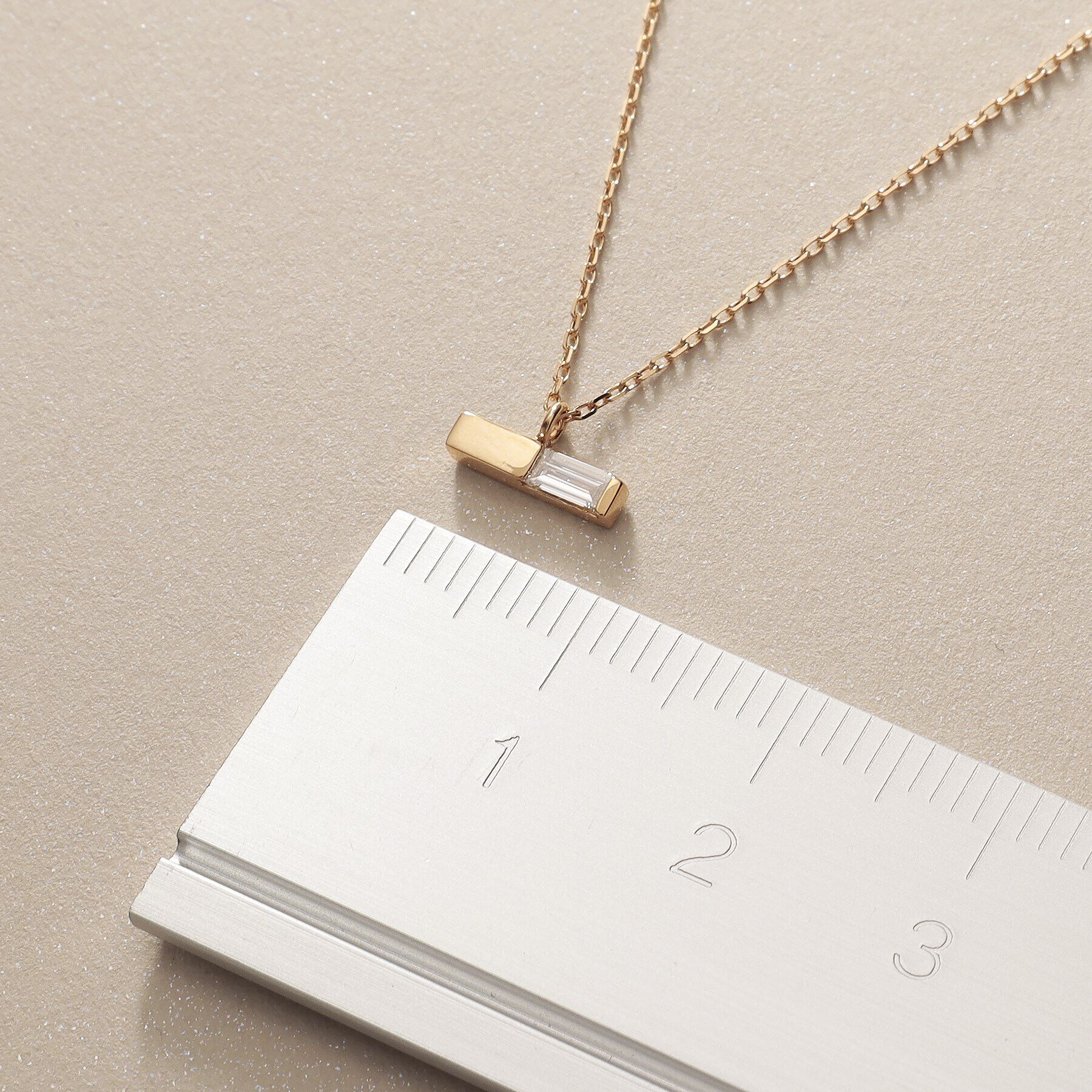 COCOSHNIK「K10ダイヤモンド バケットカットレクタングル ネックレス」|ネックレス|