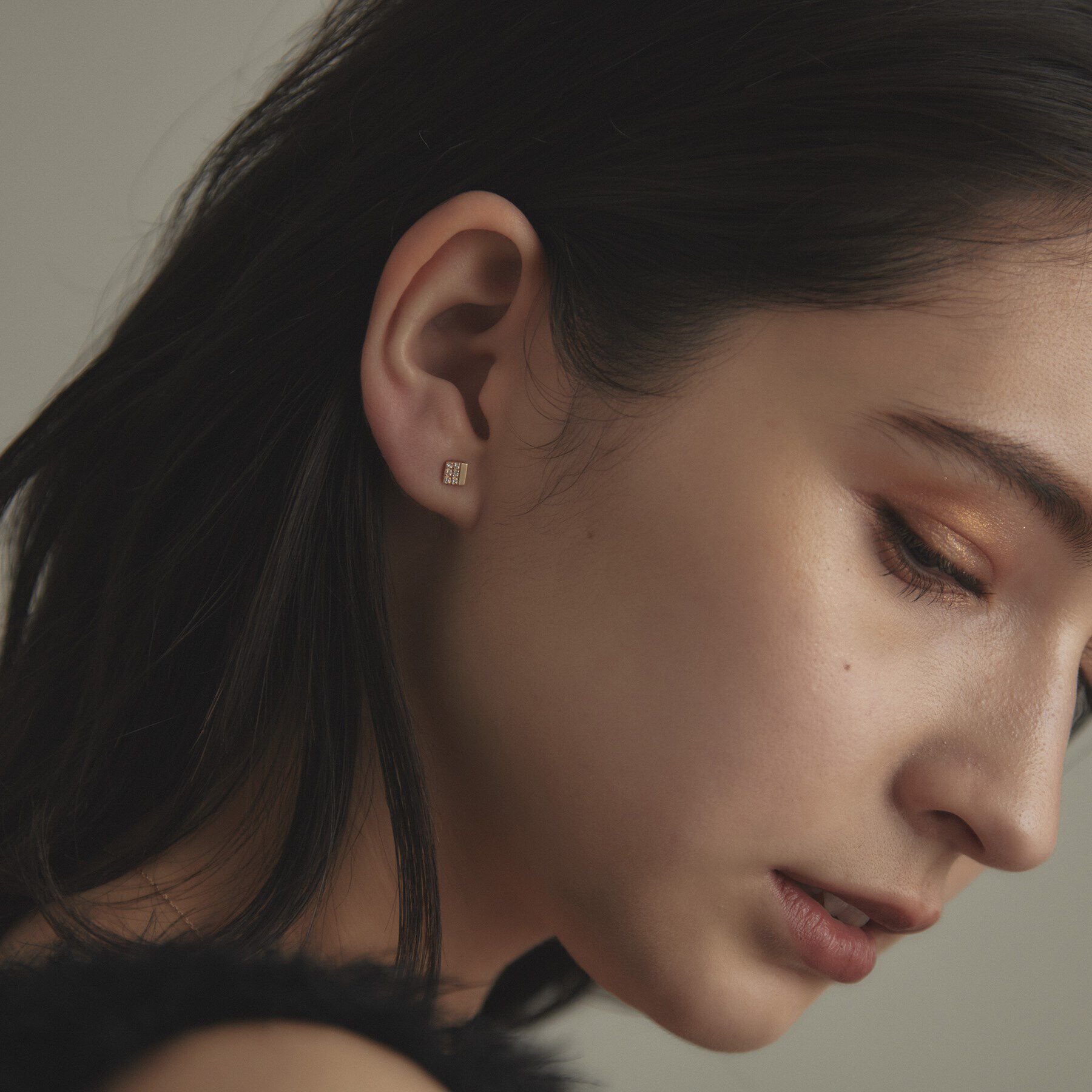 COCOSHNIK「K10ダイヤモンド ダイヤシェイプ スタッドピアス」|ピアス|