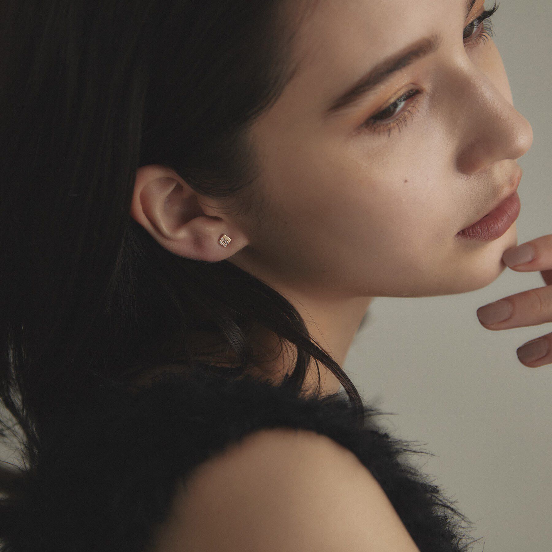 COCOSHNIK「K10ダイヤモンド ダイヤシェイプ スタッドピアス」|ピアス|