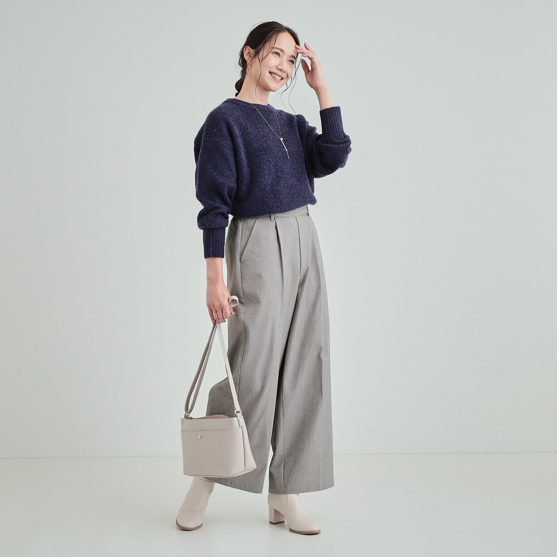 SHOO･LA･RUE「【高レビュー】大人フェミニン ふわふわ畦編み ゆるニット」|ニット・セーター|