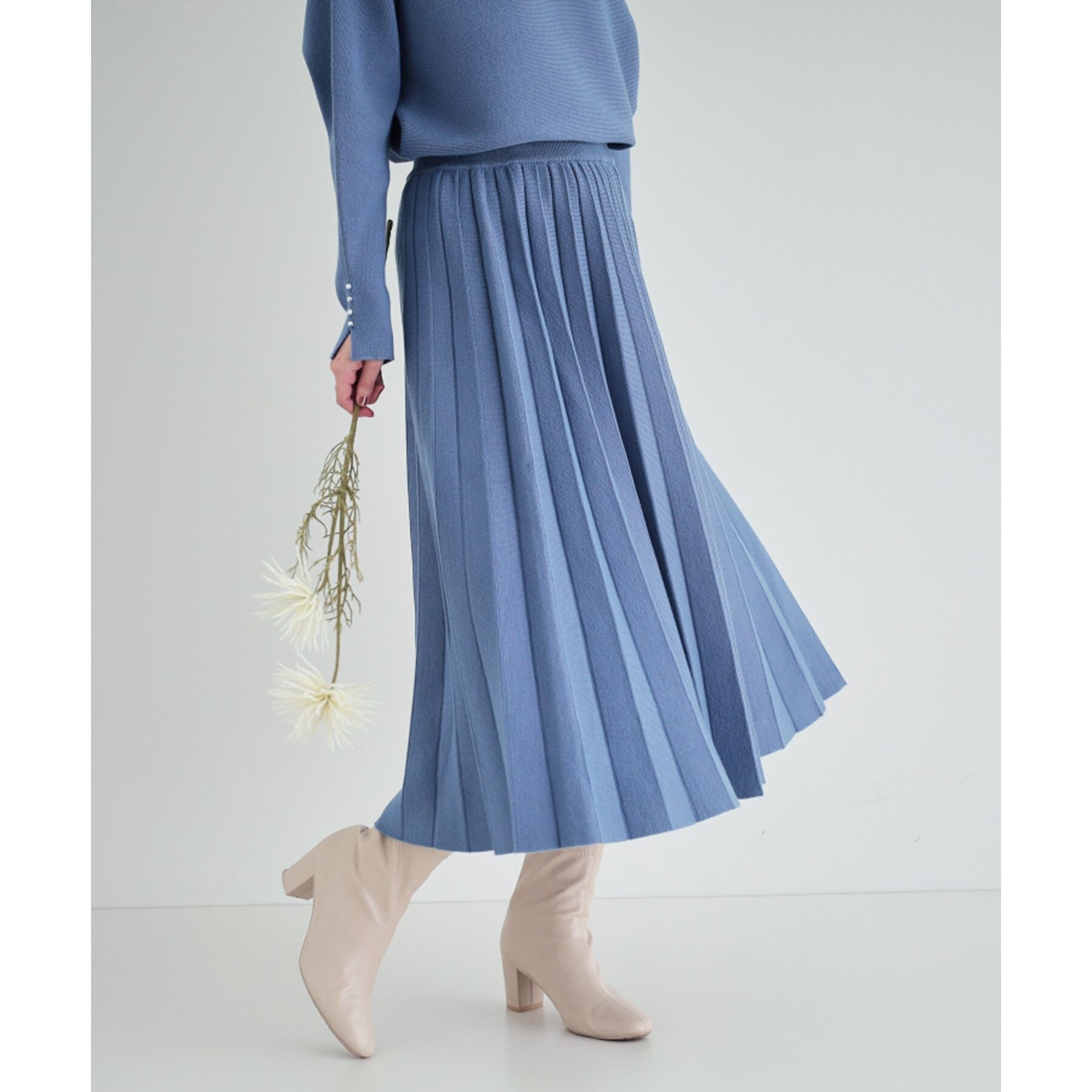 SHOO･LA･RUE「【高レビュー/洗える/セットアップ可】女性らしさ際立つ もちもちニットスカート」|スカート|