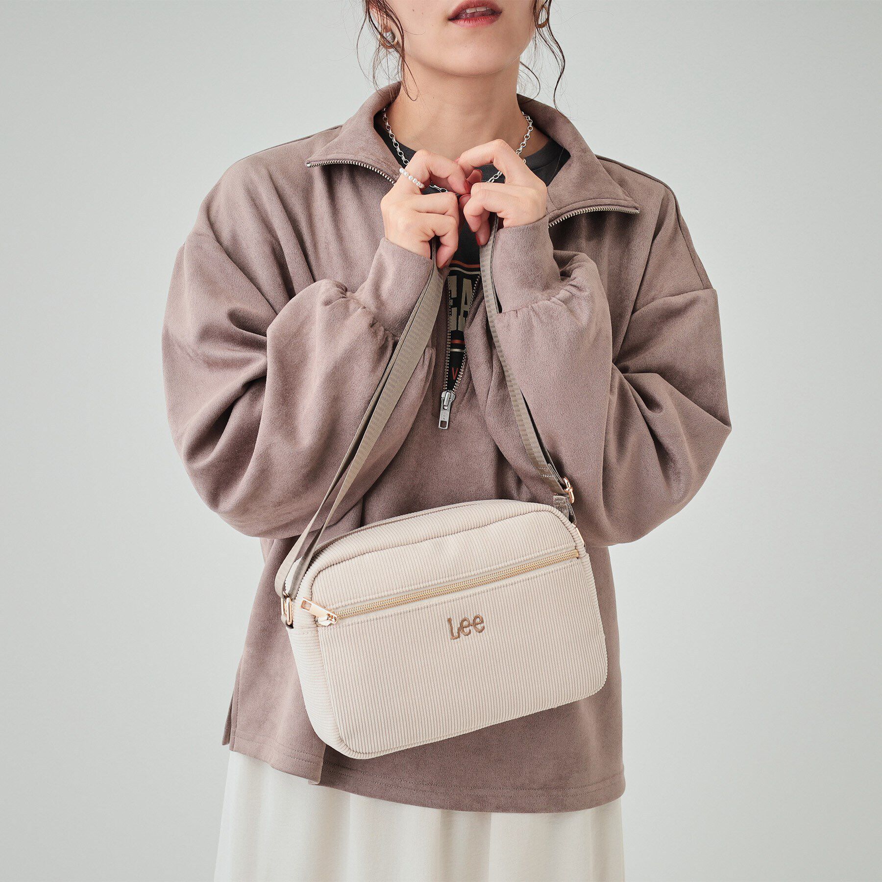 SHOO･LA･RUE「【Lee別注】フロントファスナーポケットショルダーバッグ」|ショルダー・メッセンジャー|