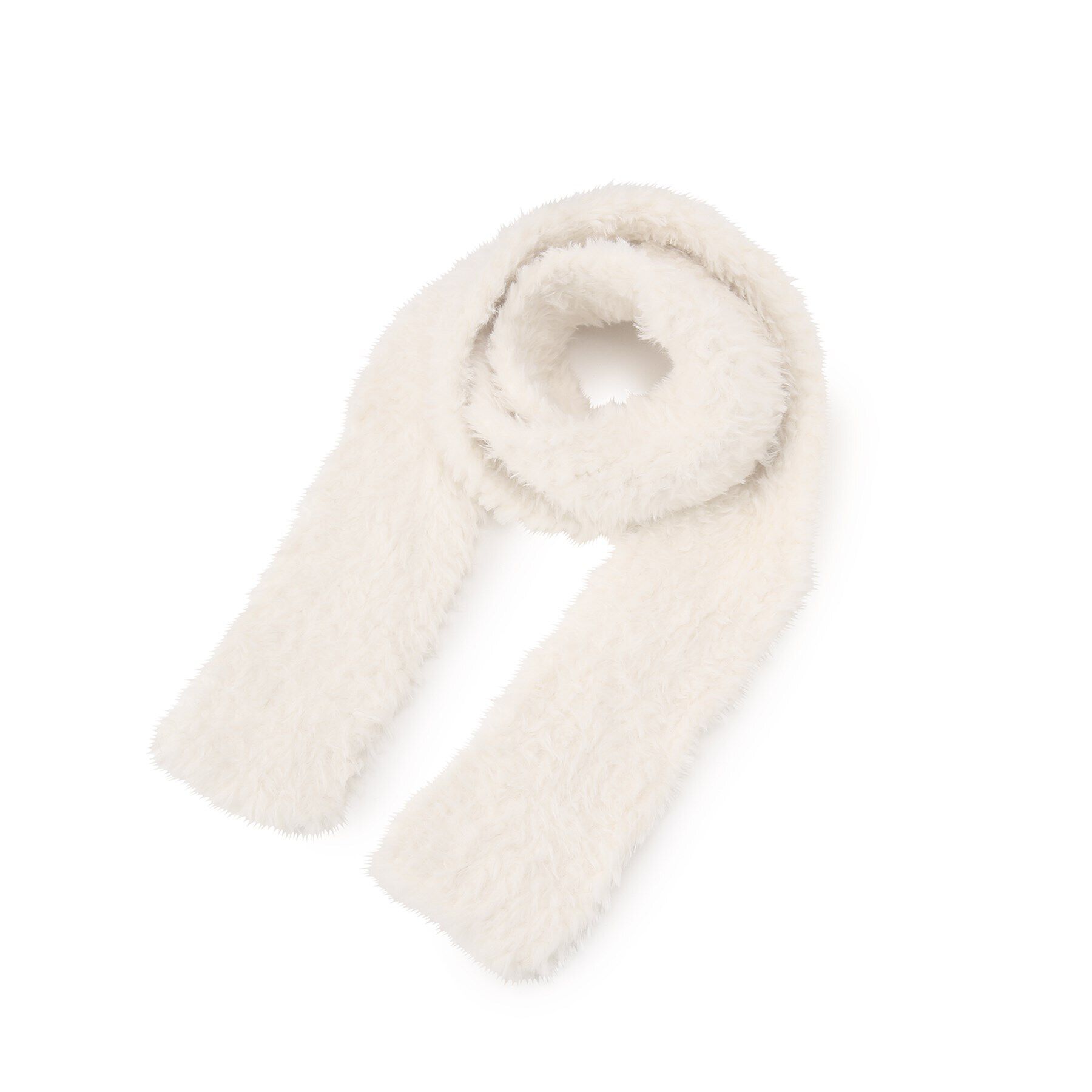 SHOO･LA･RUE「ファーヤーンロングマフラー」|ストール|オフホワイト(003
