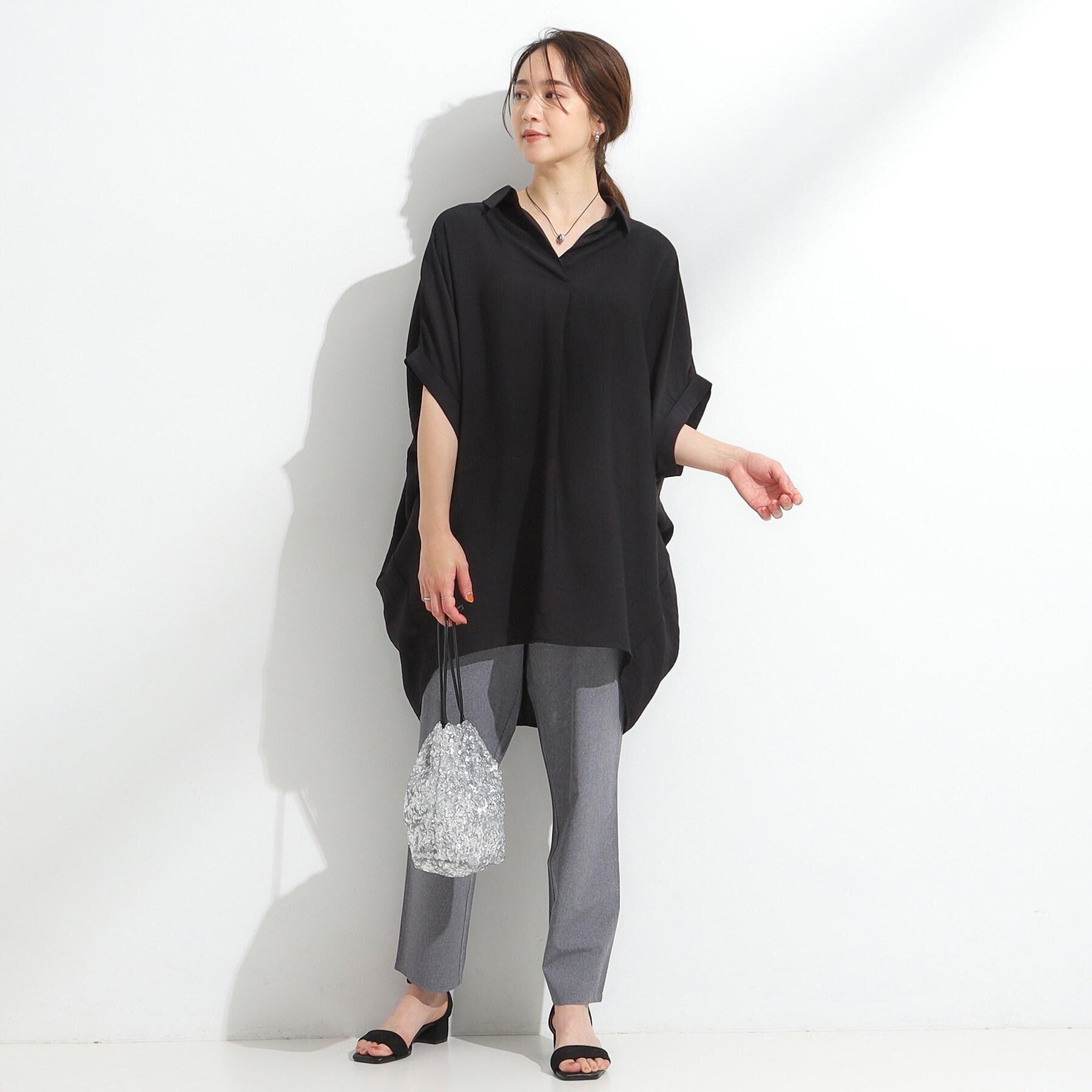 SHOO･LA･RUE「【SS-3L/ひんやり/吸水速乾/UV】軽量でさらりと穿ける テーパードパンツ」|その他|