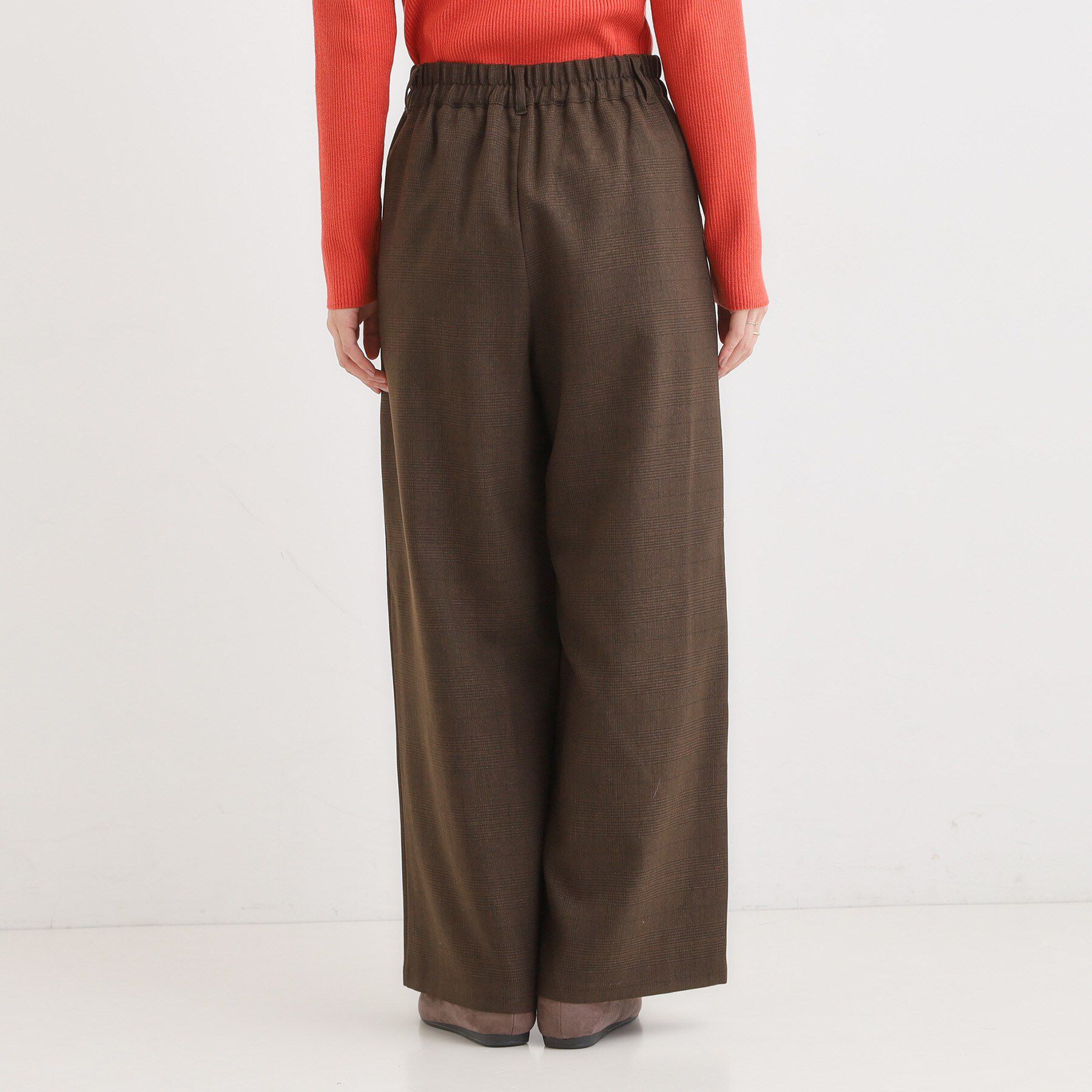 SHOO･LA･RUE「【セットアップ可】チェック柄タックワイドパンツ」|その他|