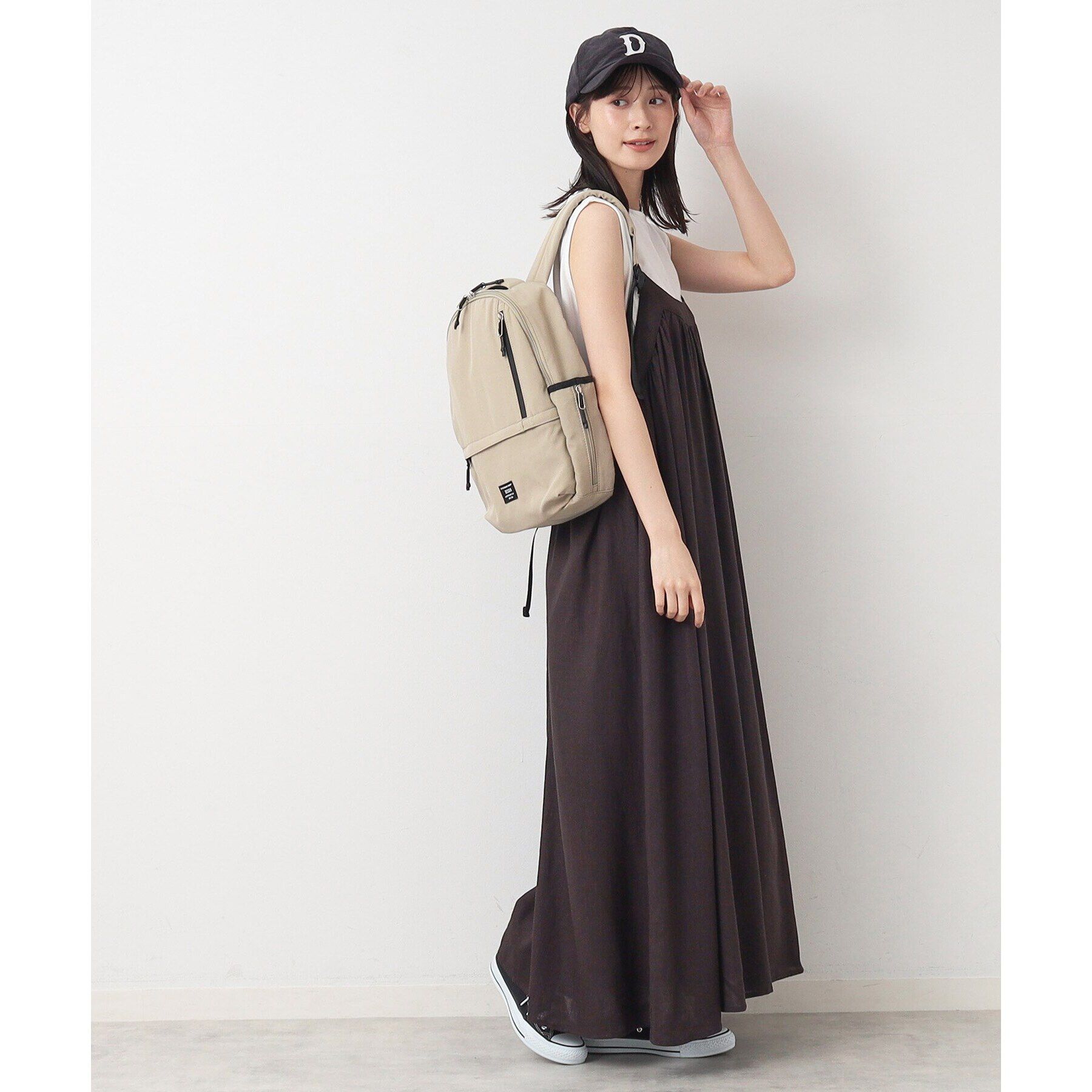 Dessin「【リンクコーデ・洗える】キャミドレス」|ワンピース|ブラウン(044)