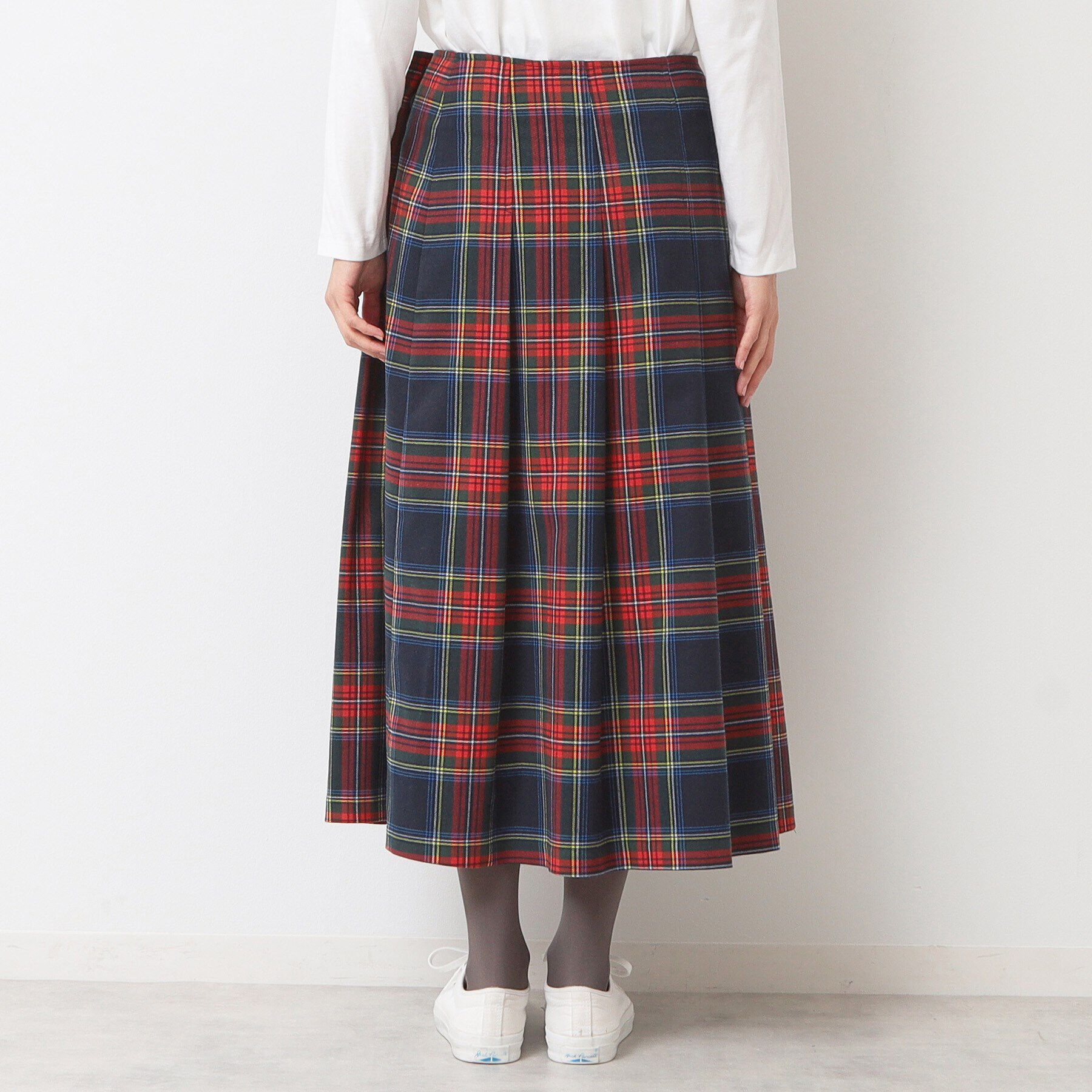 Dessin「【洗える】チェック柄タックプリーツスカート(XS~L)」|スカート|