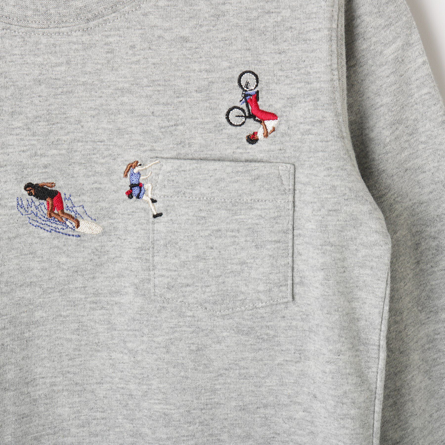 Dessin「【リンクコーデ】ピープル刺繍ロンT」|Tシャツ・カットソー|