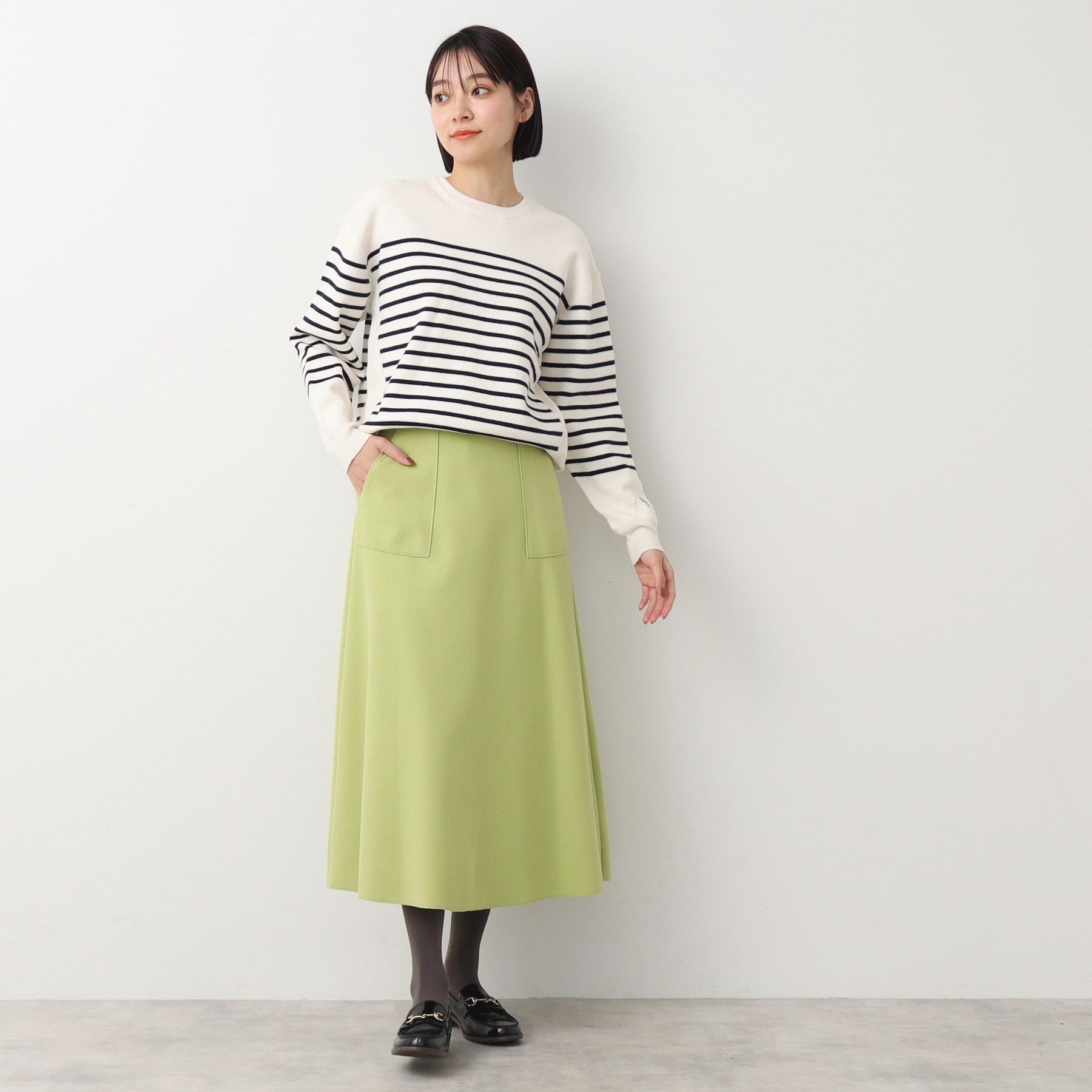 Dessin「【7色展開・後ろゴム】フレアメルトンスカート（XS～L）」|スカート|