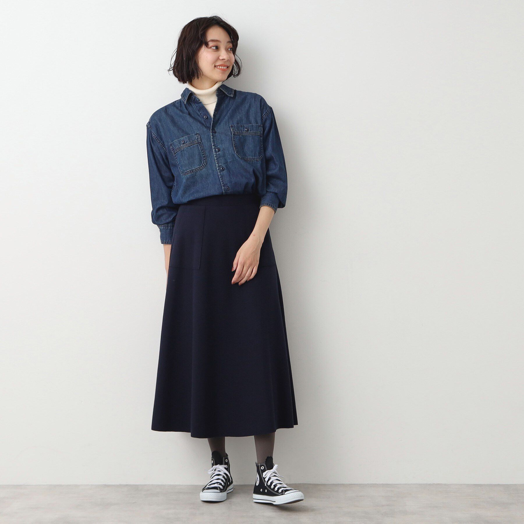 Dessin「【7色展開・後ろゴム】フレアメルトンスカート（XS～L）」|スカート|