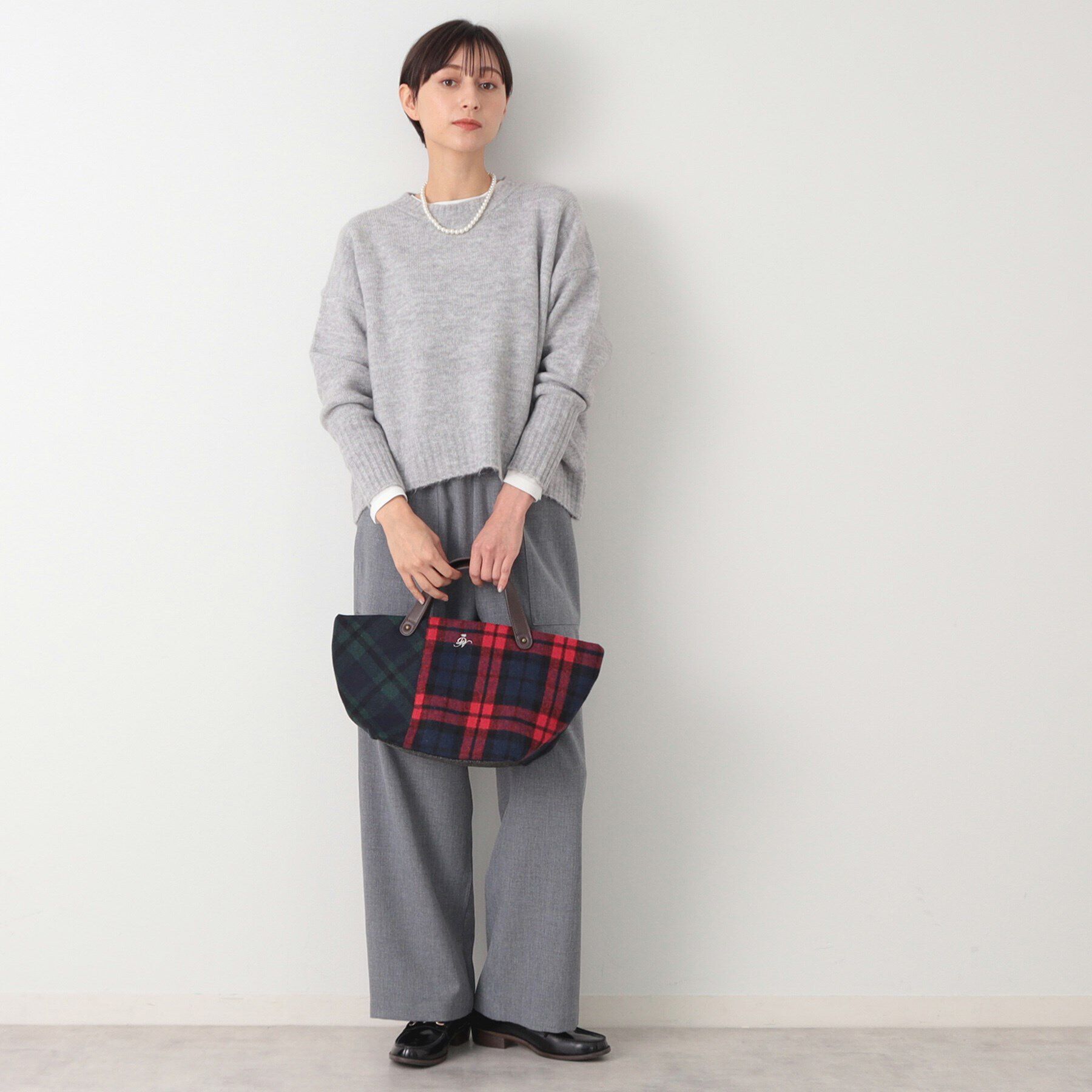 Dessin「【洗える】ショート丈ワイドクルーネックニット（XS～L）」|ニット・セーター|