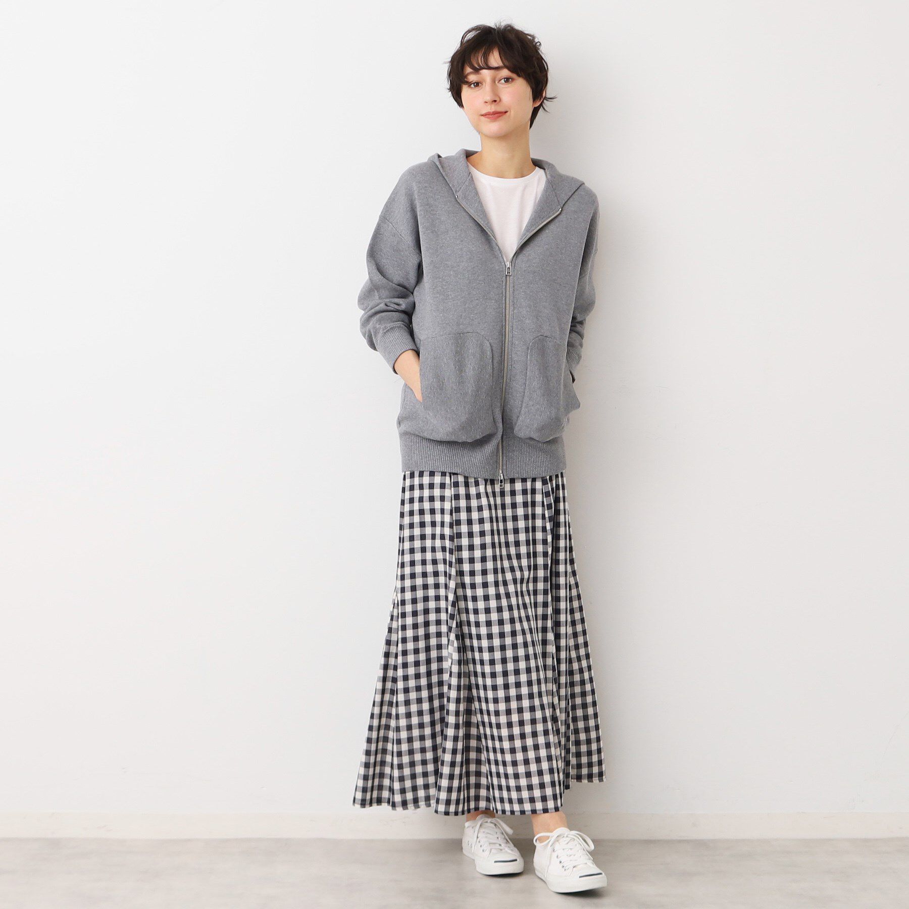 Dessin「【洗える・4サイズ展開】チェック柄マーメイドスカート（XS～L）」|スカート|