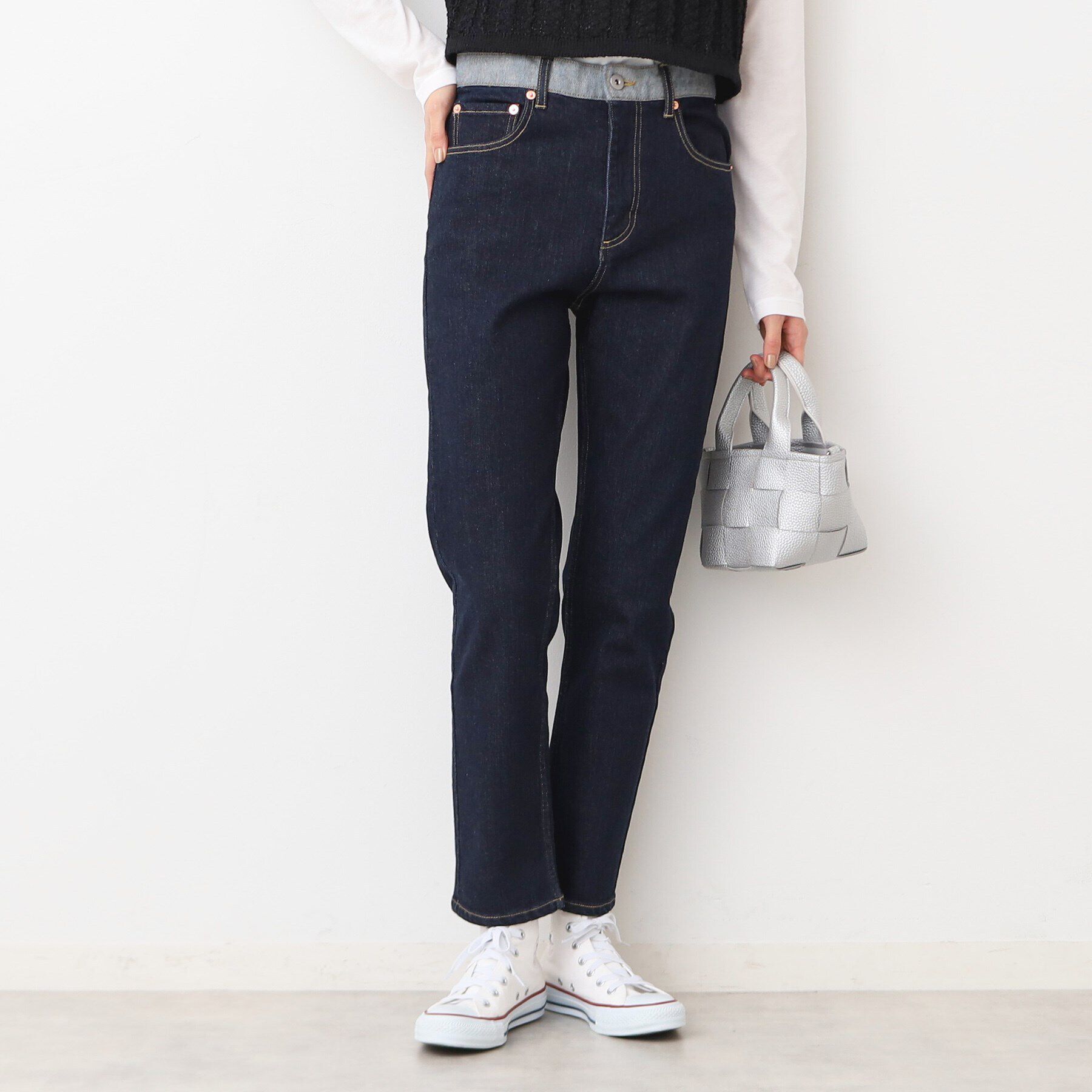 Dessin「【洗える】デニムスリムパンツ」|その他|ネイビー(094)