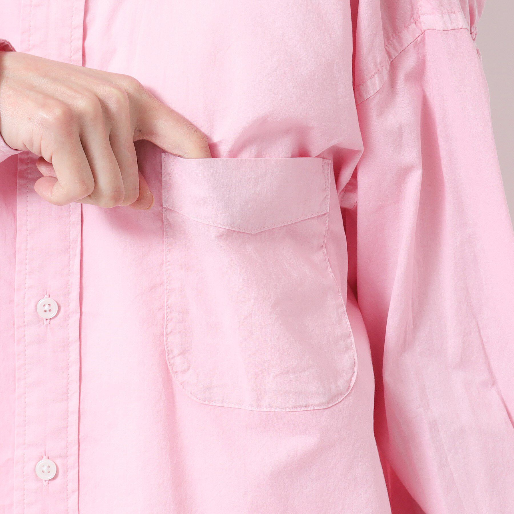 Dessin「【洗える】ピグメント染バックギャザーシャツ」|シャツ・ブラウス|