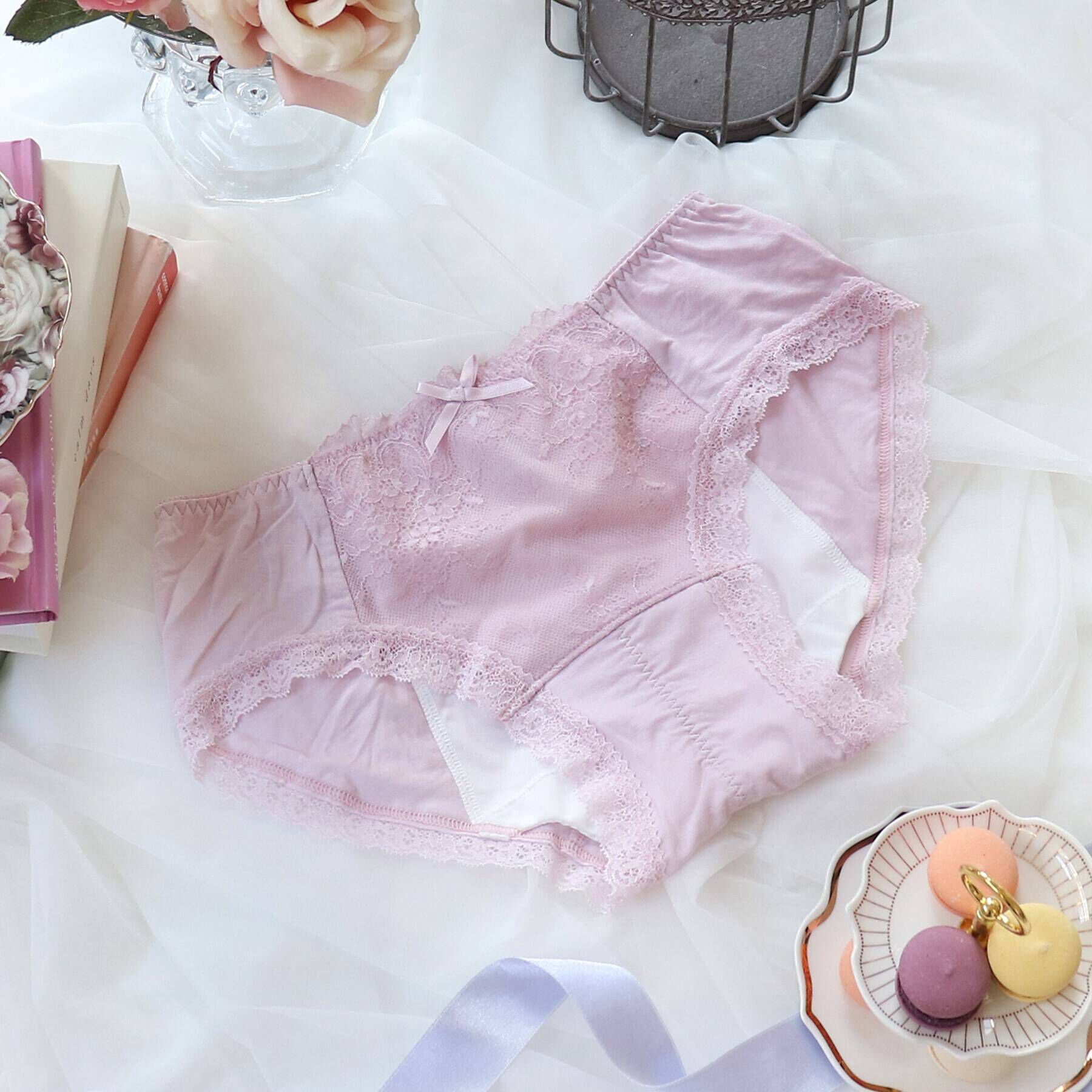 Risa Magli「アマイア ナイト用サニタリーショーツ」|インナー|ピンク(070)