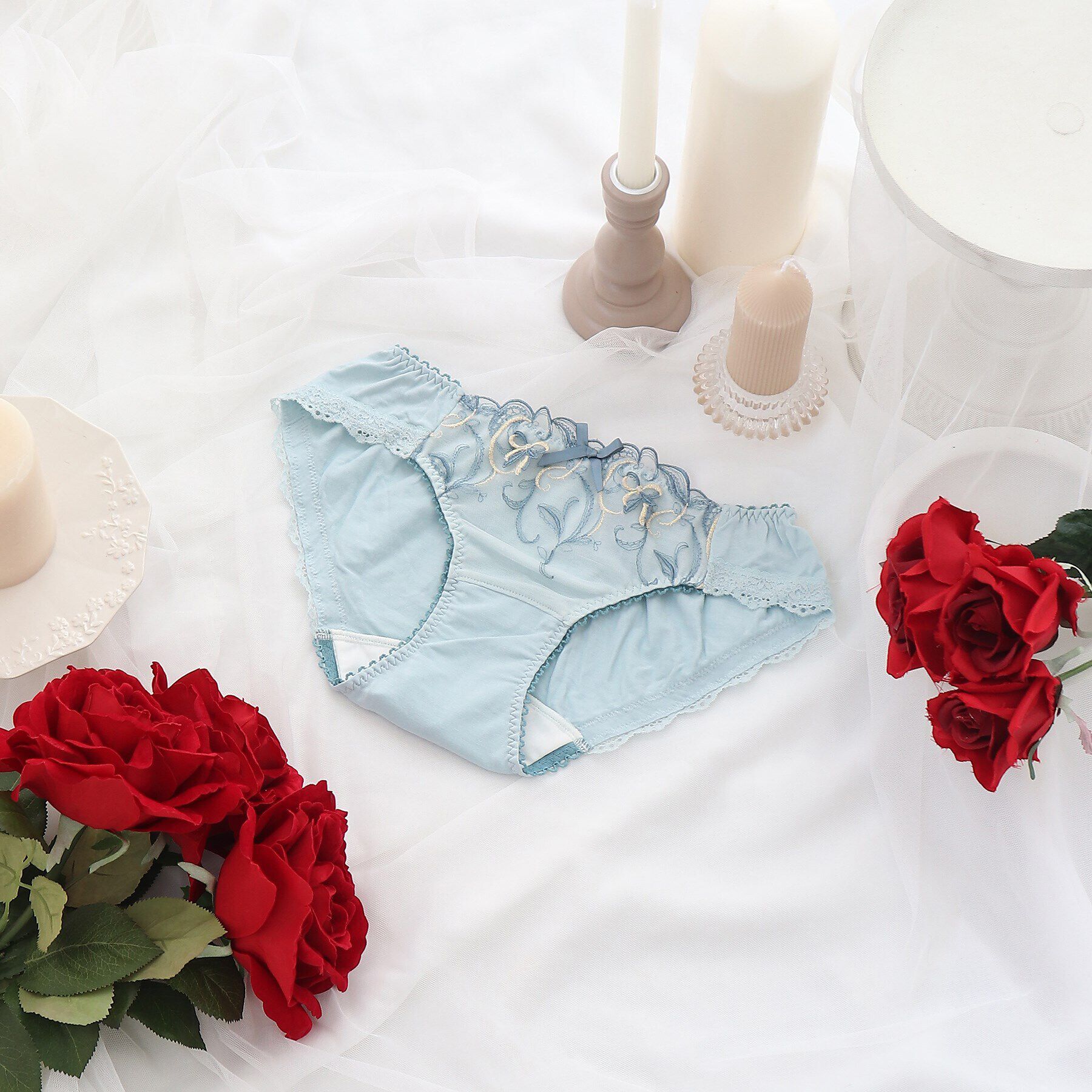 Risa Magli「アリアナ サニタリーショーツ」|インナー|ブルー(092)