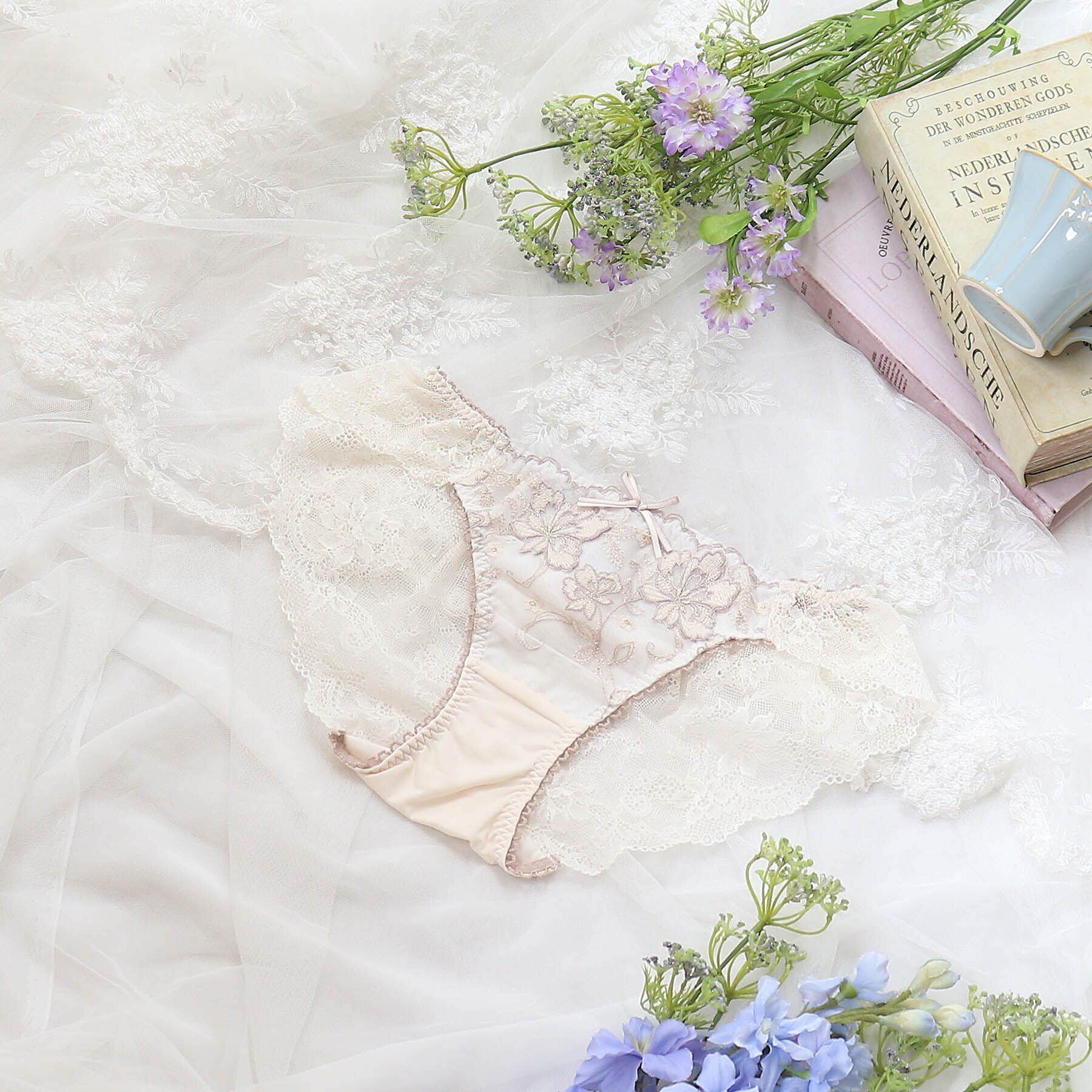 Risa Magli「ニーナ レースショーツ」|インナー|ベージュ(052)