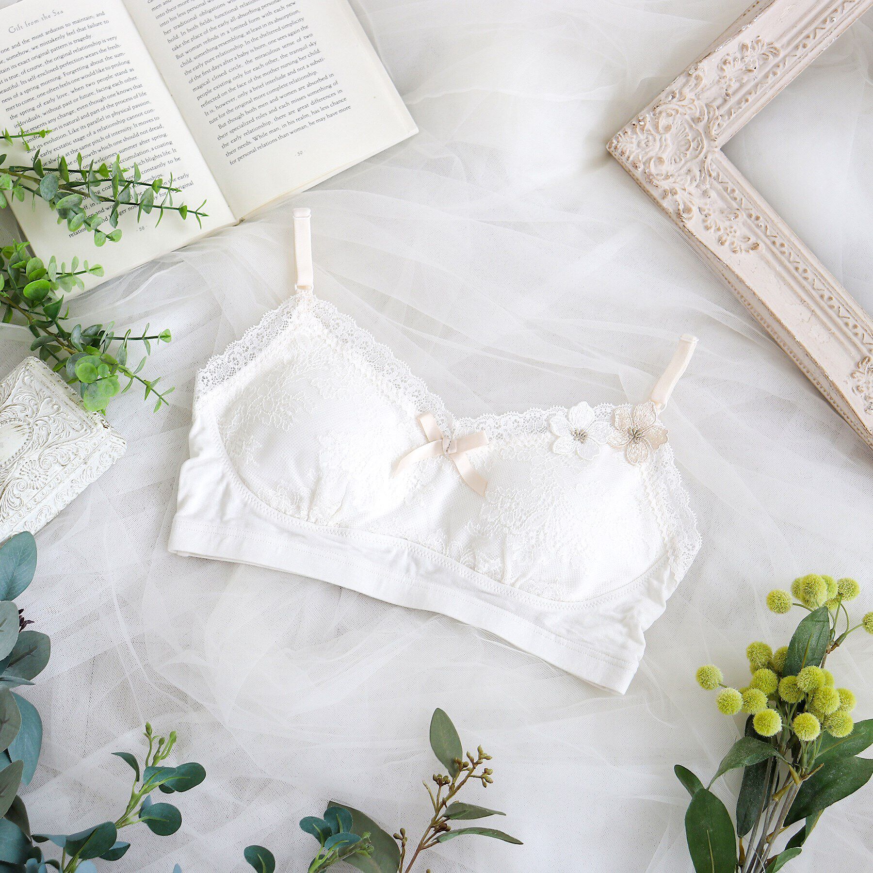 Risa Magli「アイヴィー おやすみブラ」|インナー|アイボリー(004)