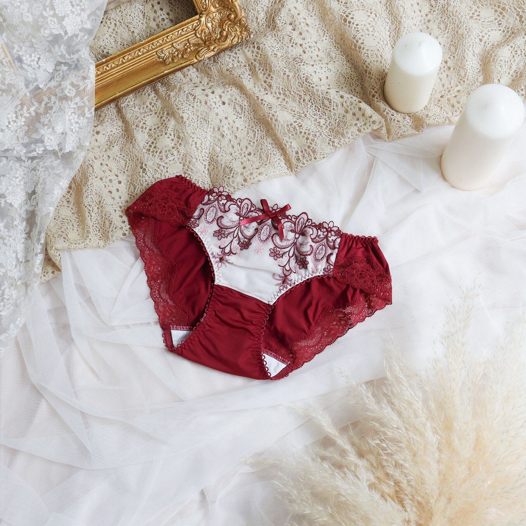 Risa Magli「スカイラー サニタリーショーツ」|インナー|ボルドー(064)