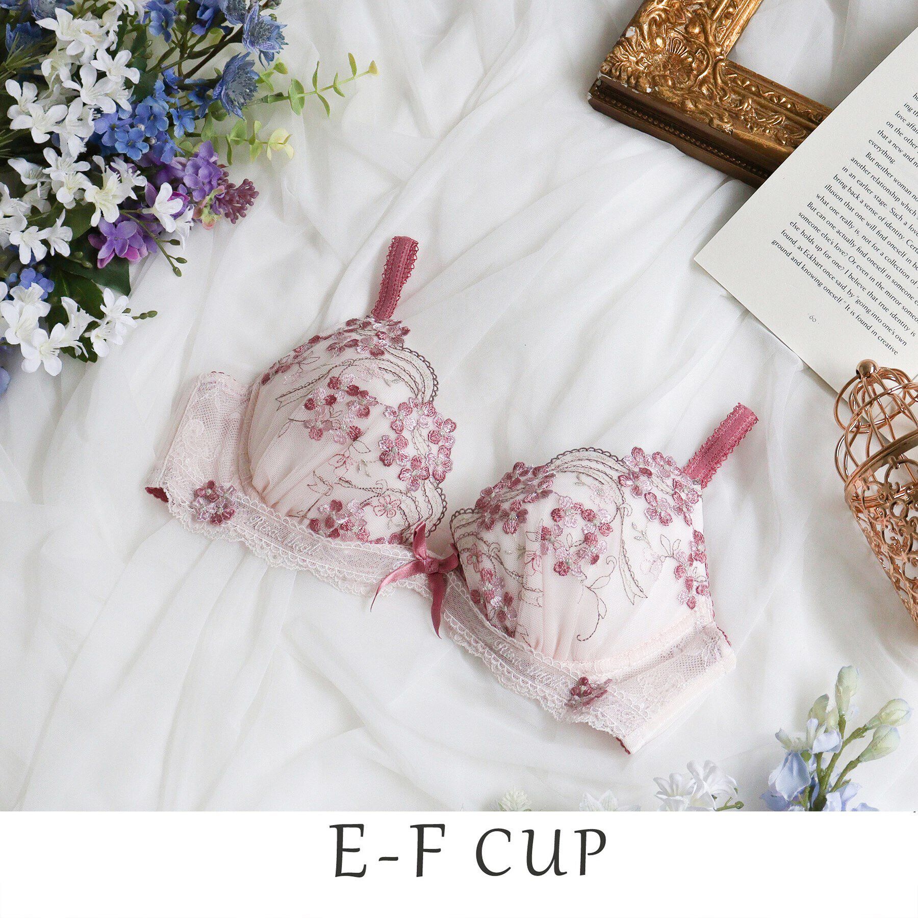 Risa Magli「クラーラ ブラジャー（E-F)＜リサマリ ミラクル谷間ブラ＞」|インナー|ピンク(071)