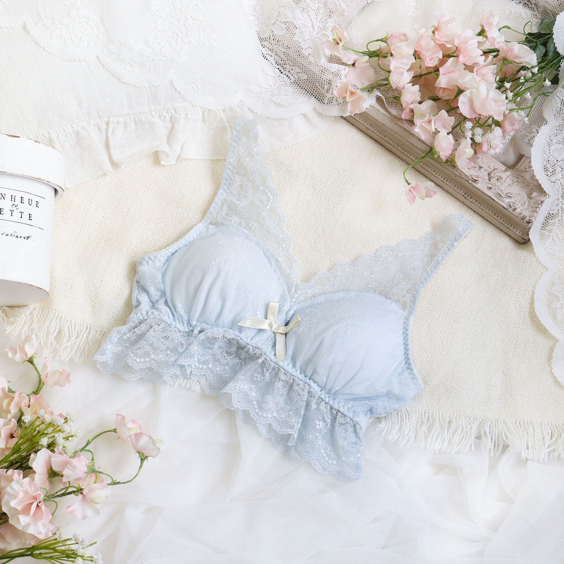 Risa Magli「フロール おやすみブラ」|インナー|サックスブルー(09