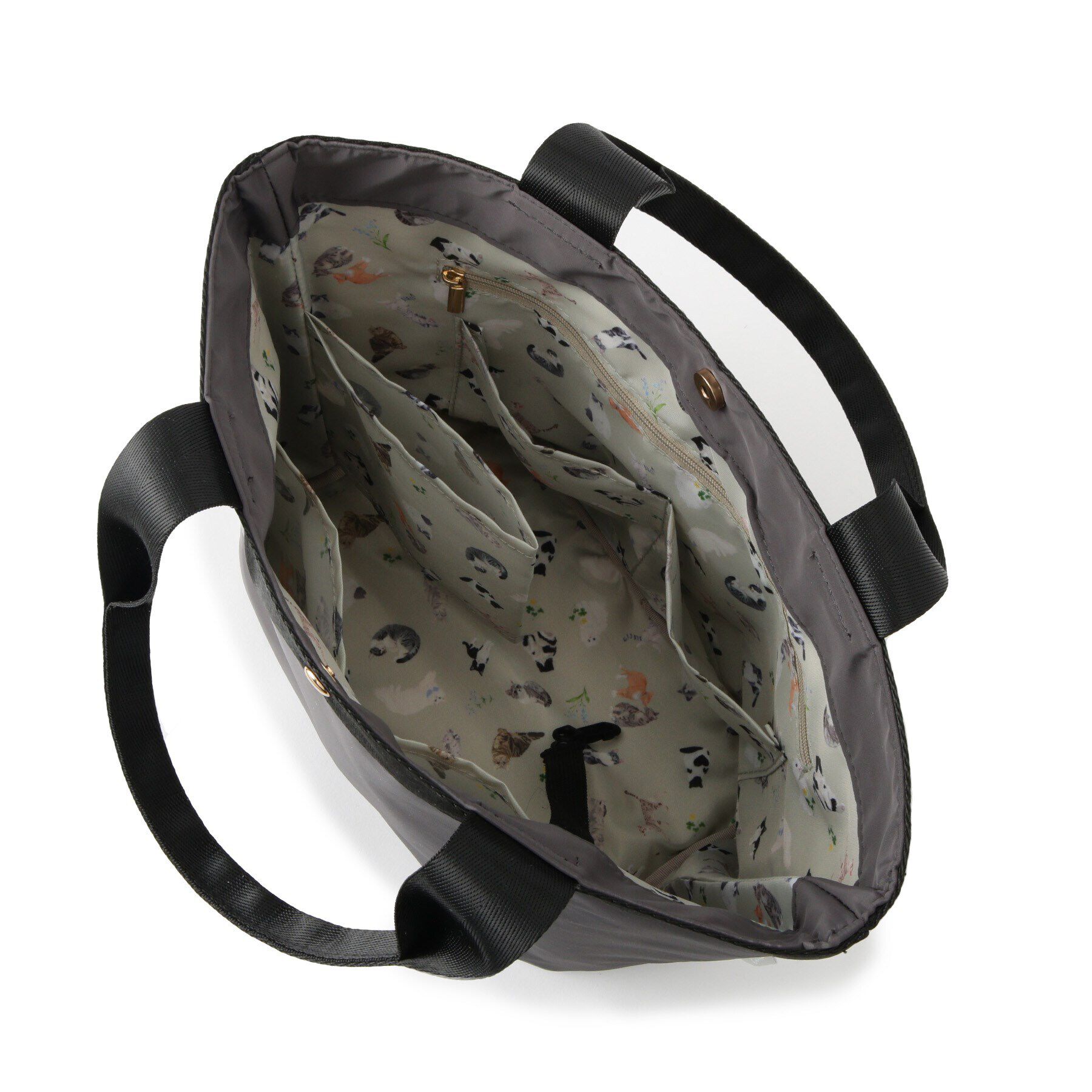 ITS&rsquo;DEMO「猫転写裏地ミニトート」|ハンドバッグ|