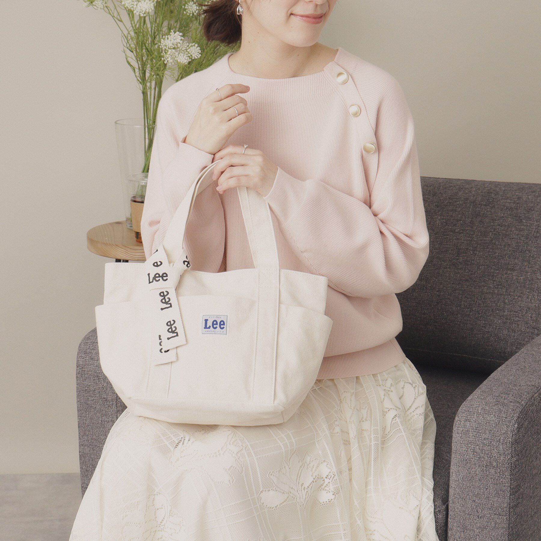 ITS&rsquo;DEMO「Leeミニトート」|ハンドバッグ|オフホワイト(003