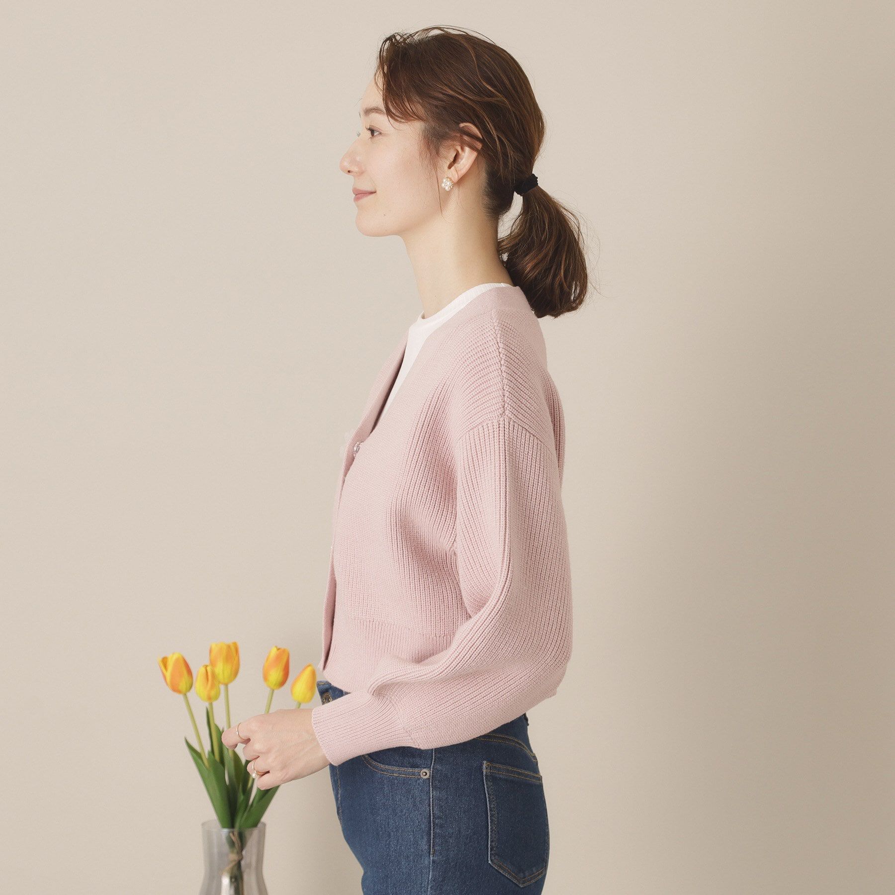 ITS&rsquo;DEMO「【手洗い可】アソートビジューボタンカーデ」|カーディガン|