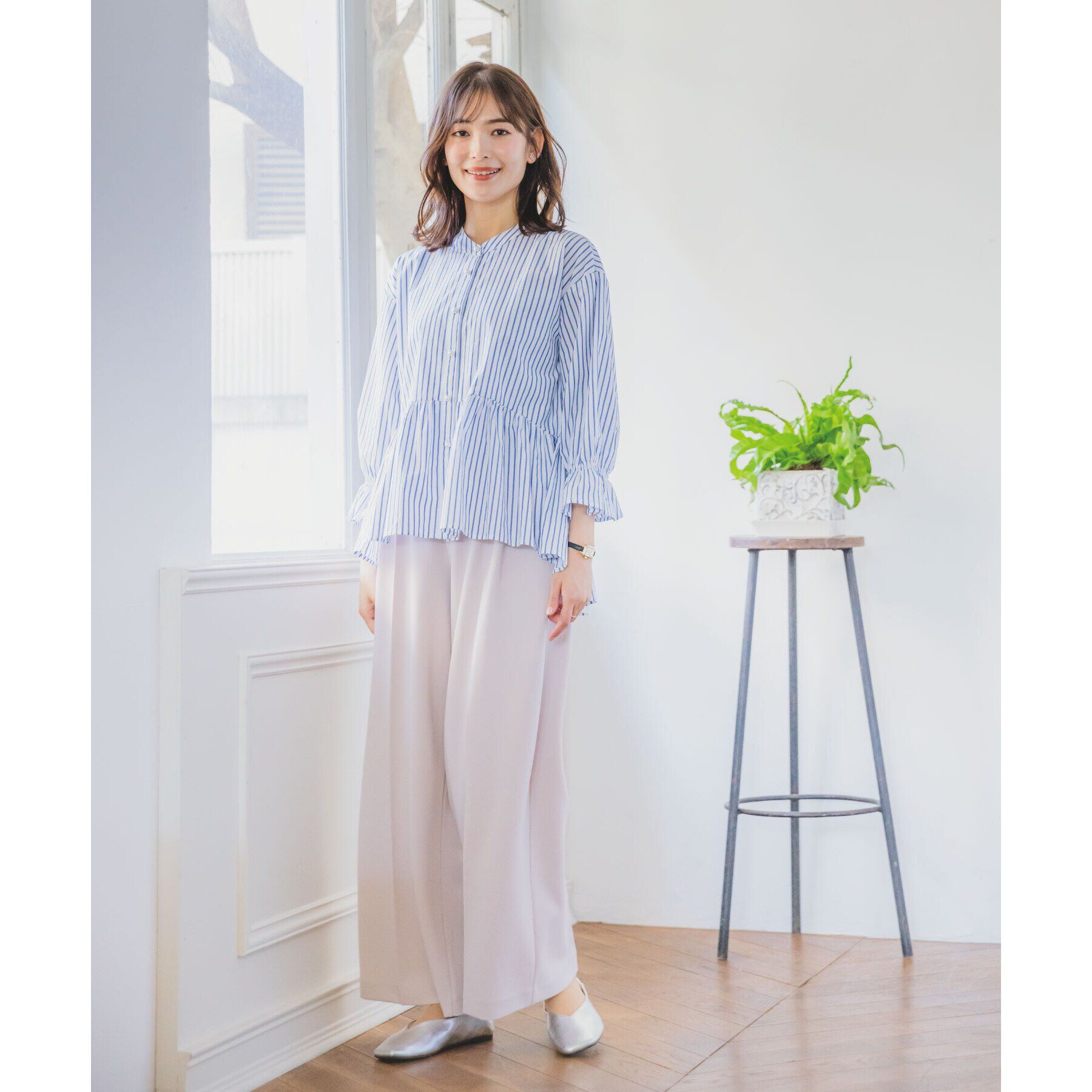 ITS&rsquo;DEMO「【手洗い可／通勤】ペプラムブラウス」|シャツ・ブラウス|