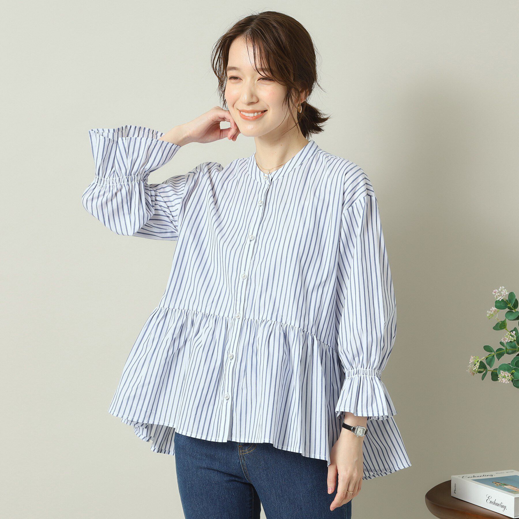 ITS&rsquo;DEMO「【手洗い可／通勤】ペプラムブラウス」|シャツ・ブラウス|