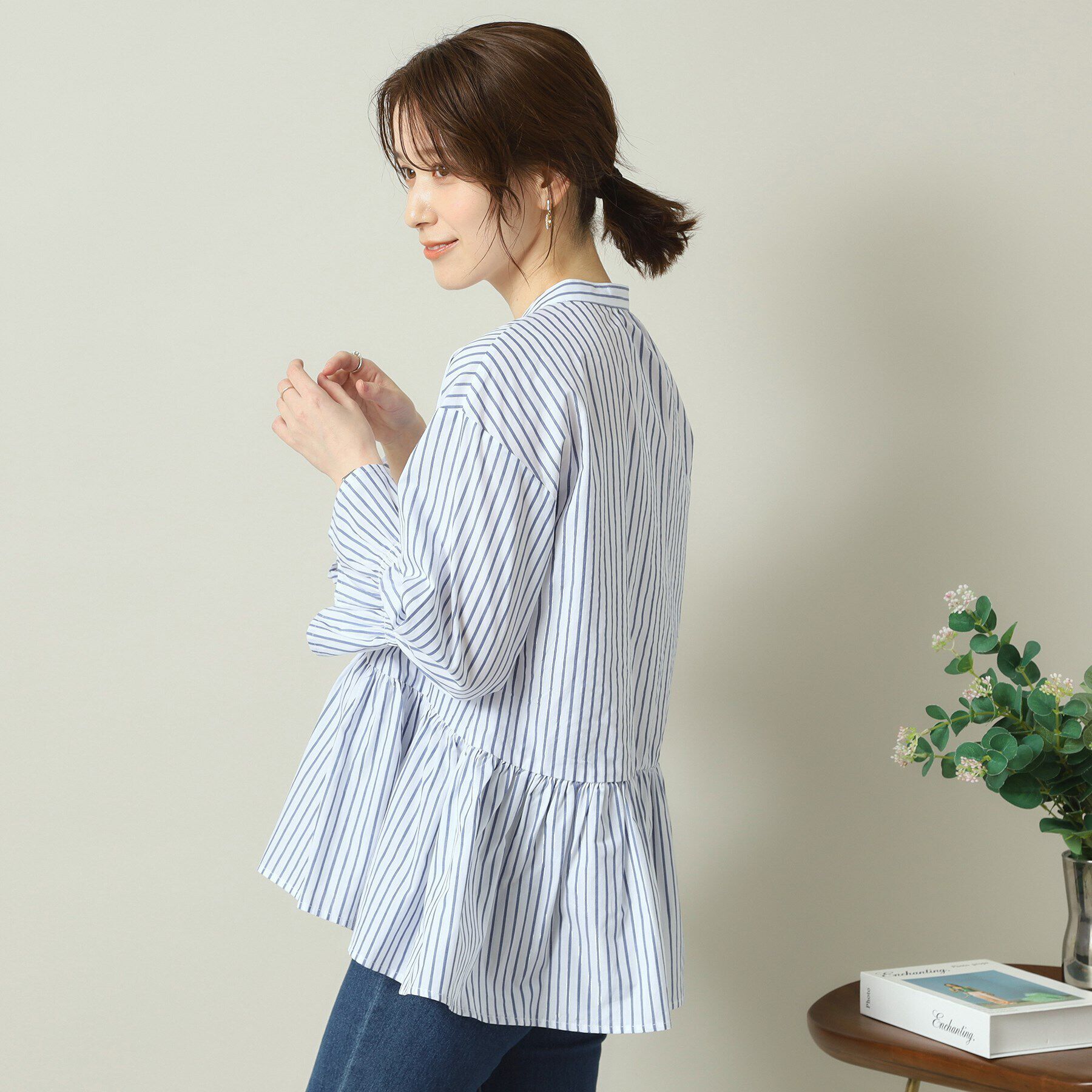 ITS&rsquo;DEMO「【手洗い可／通勤】ペプラムブラウス」|シャツ・ブラウス|