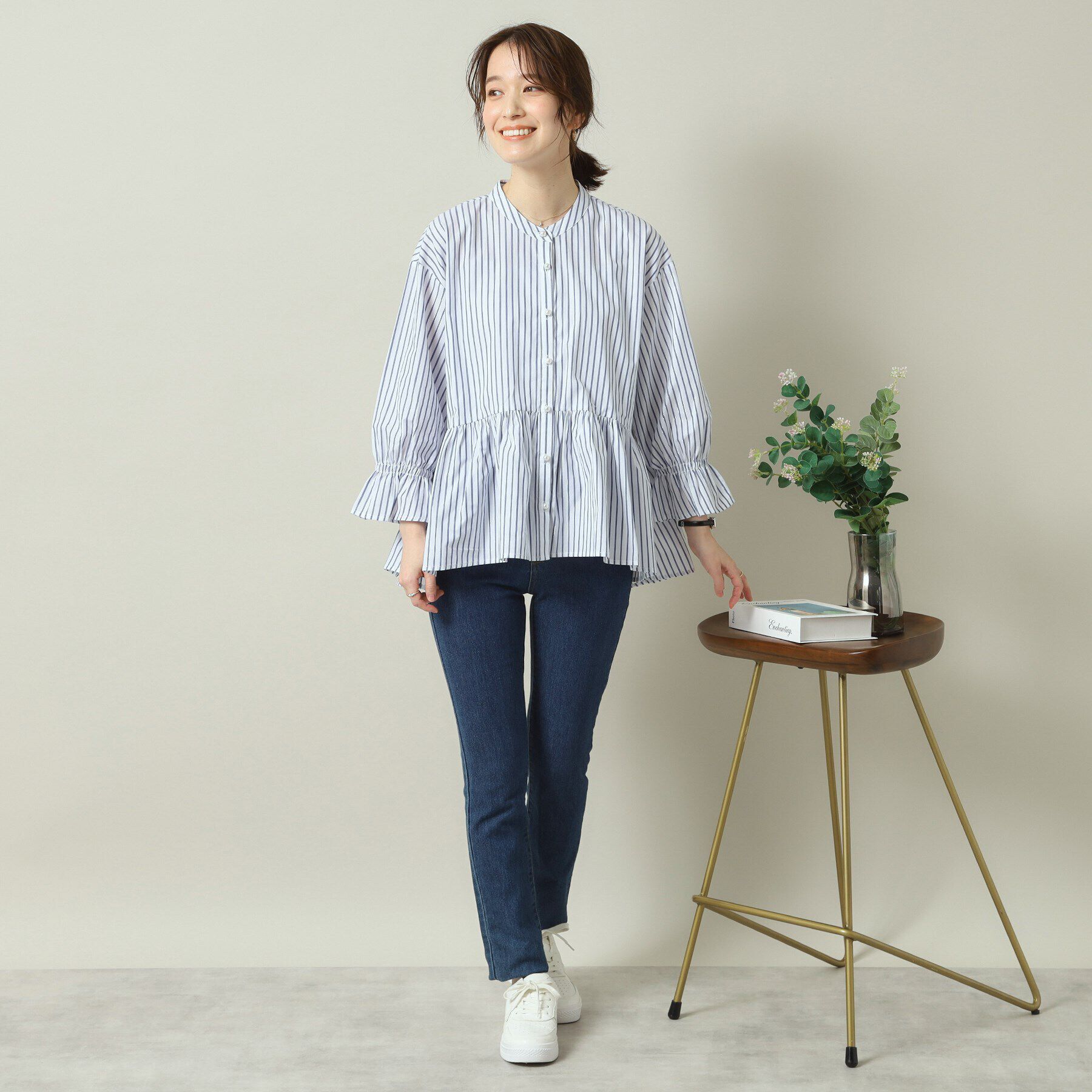 ITS&rsquo;DEMO「【手洗い可／通勤】ペプラムブラウス」|シャツ・ブラウス|