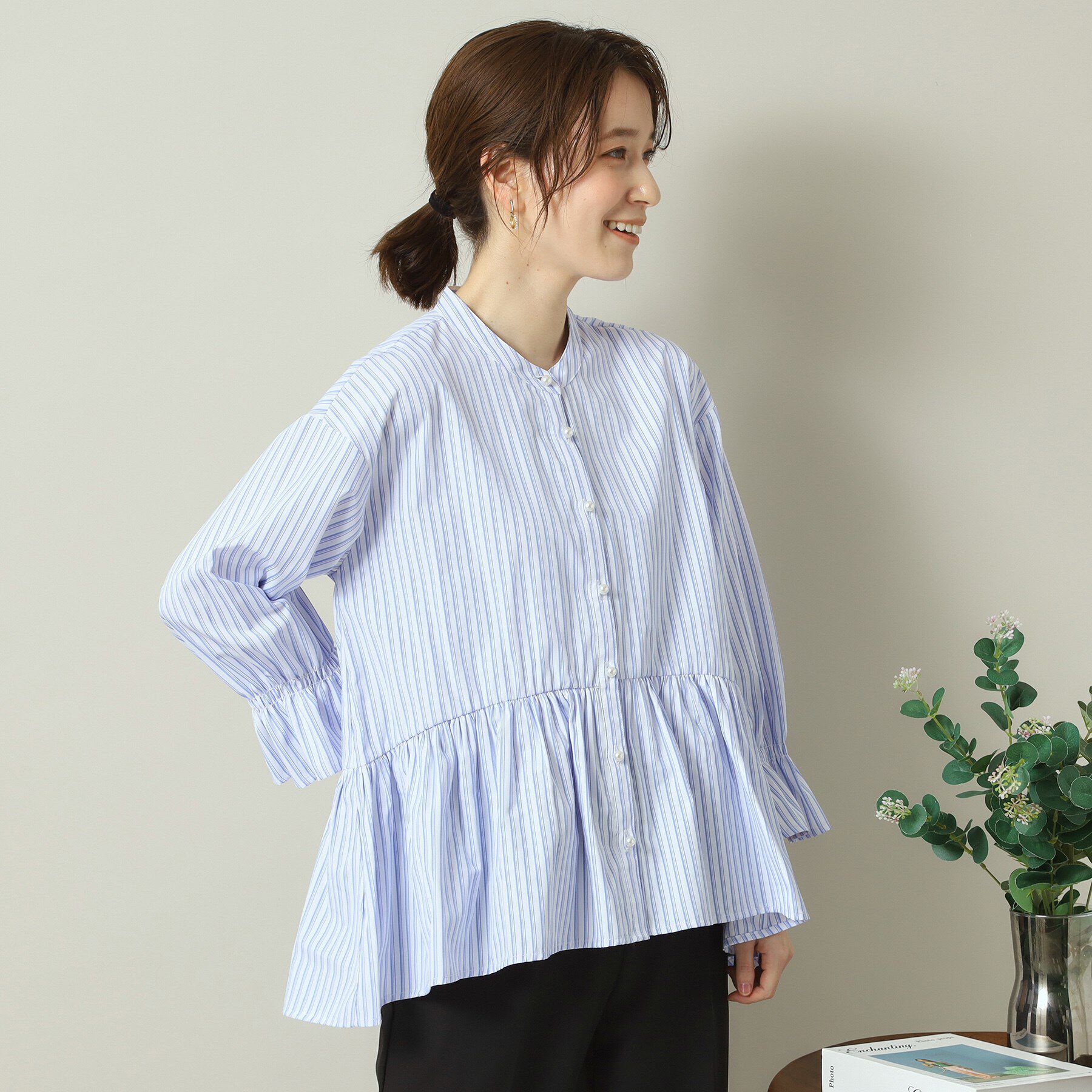 ITS&rsquo;DEMO「【手洗い可／通勤】ペプラムブラウス」|シャツ・ブラウス|