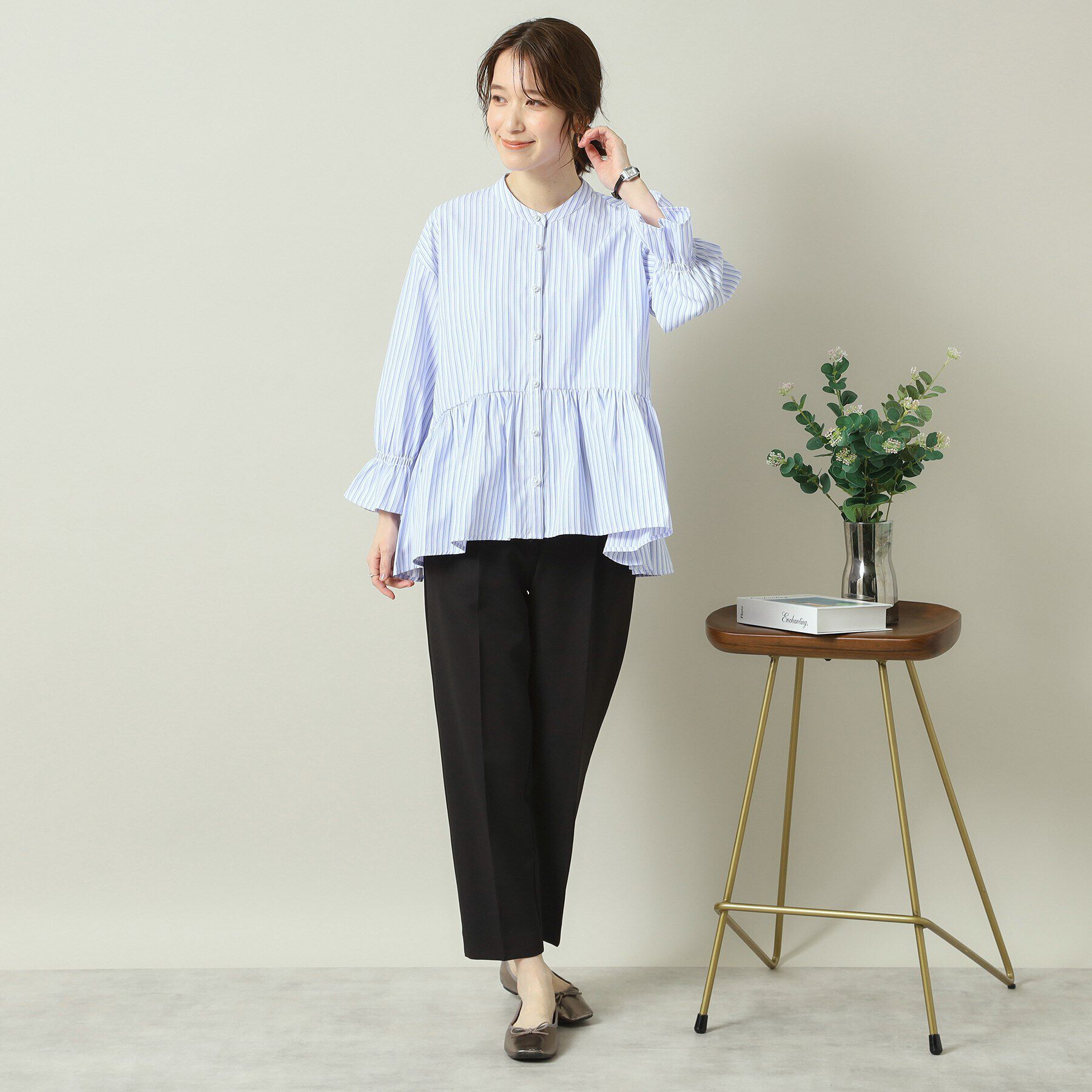 ITS&rsquo;DEMO「【手洗い可／通勤】ペプラムブラウス」|シャツ・ブラウス|