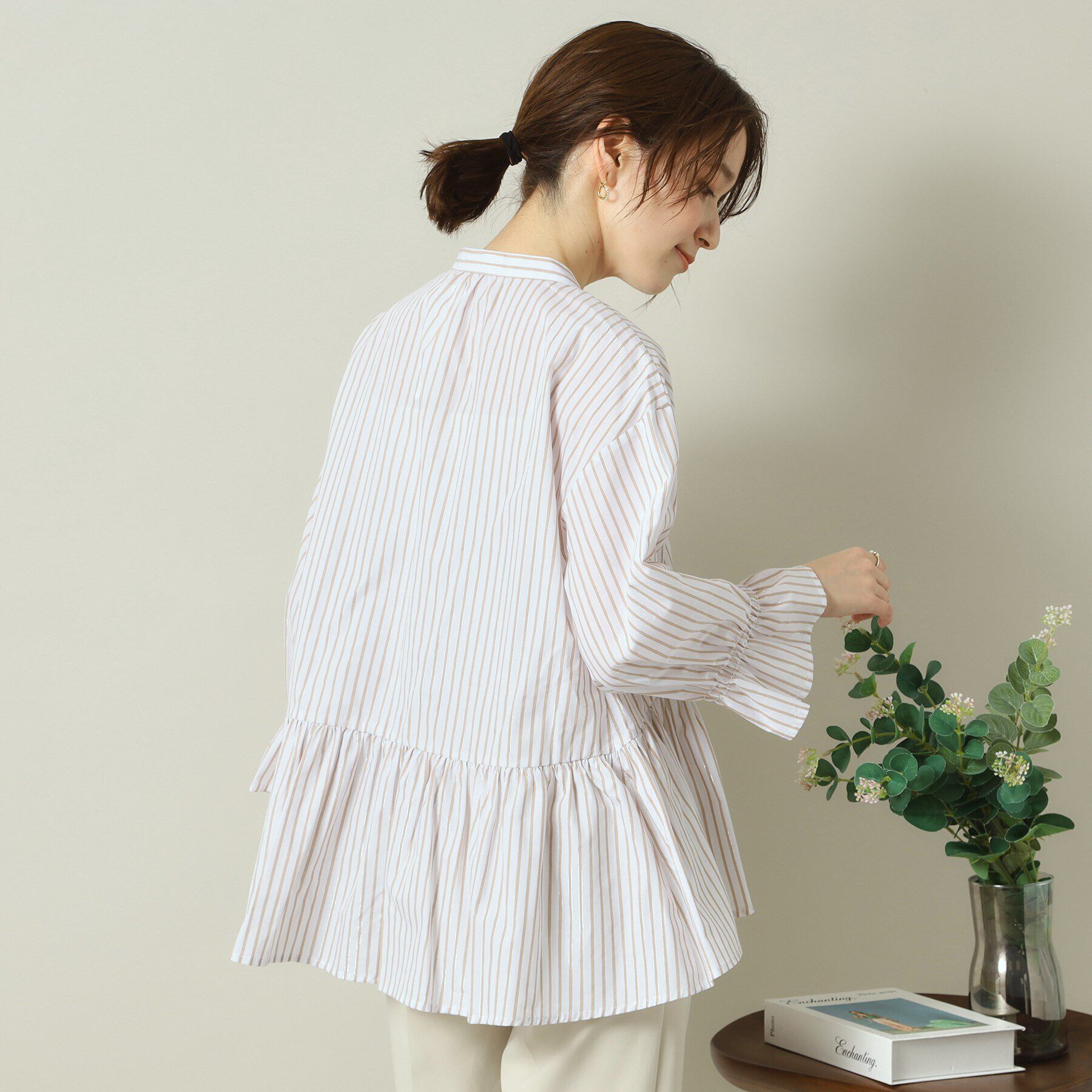 ITS&rsquo;DEMO「【手洗い可／通勤】ペプラムブラウス」|シャツ・ブラウス|