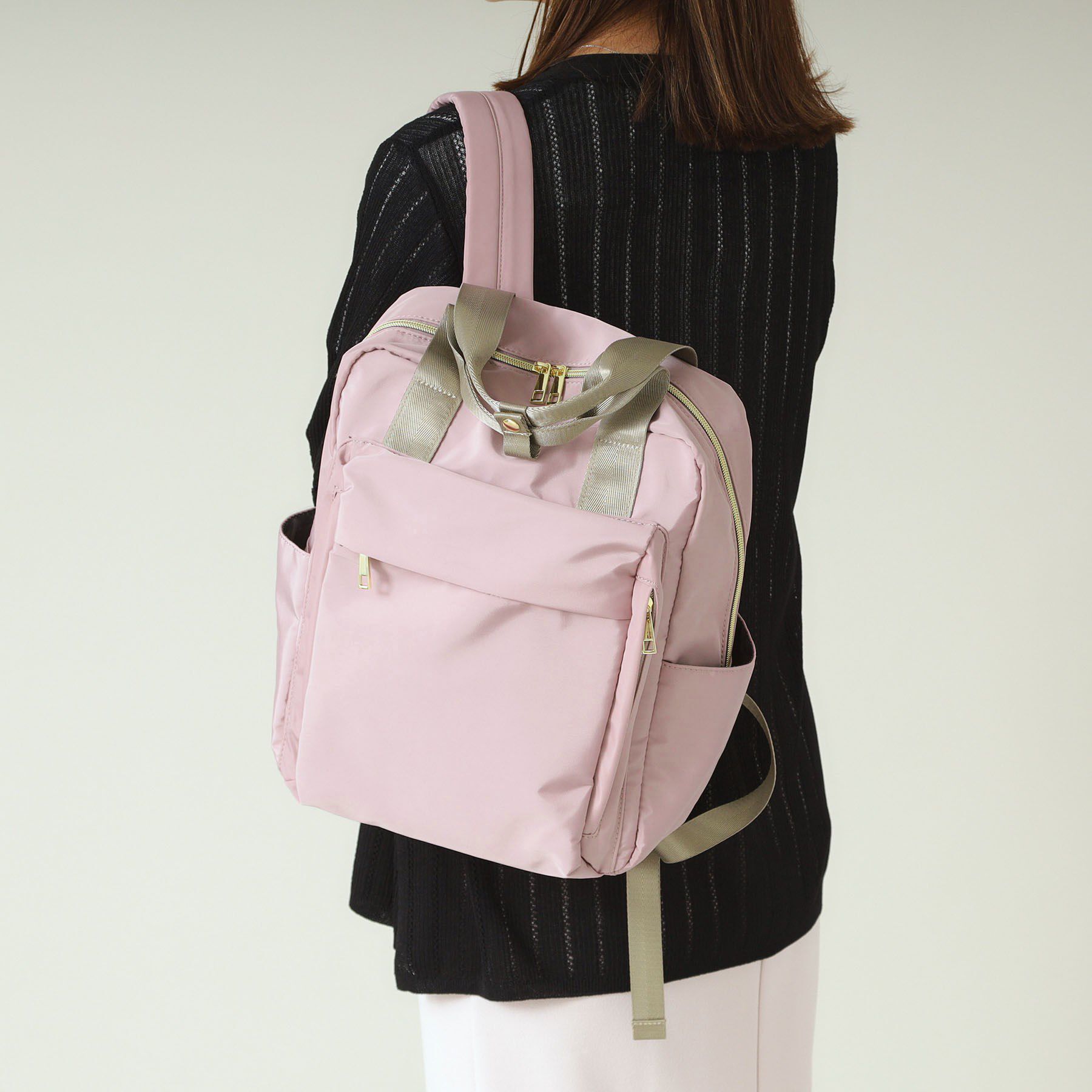 ITS&rsquo;DEMO「【A4・PC対応／10ポケット】収納アドバイザーボックスリュック」|リュック|ラベンダー(080)