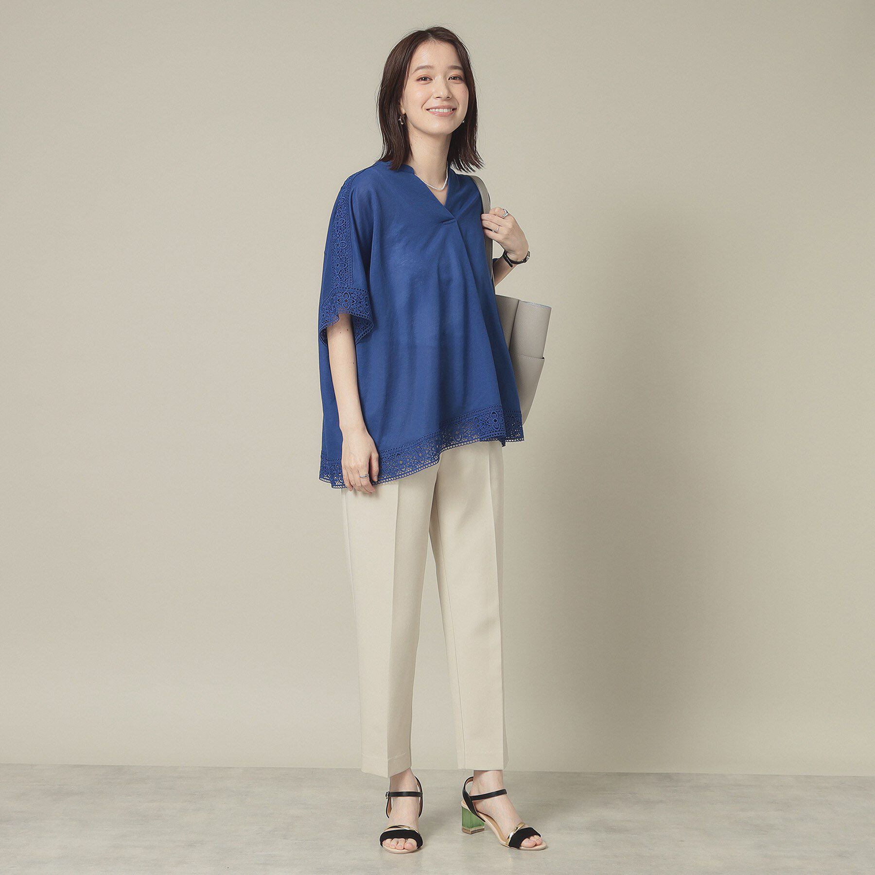 ITS&rsquo;DEMO「【手洗い可】レーススキッパーブラウス」|シャツ・ブラウス|