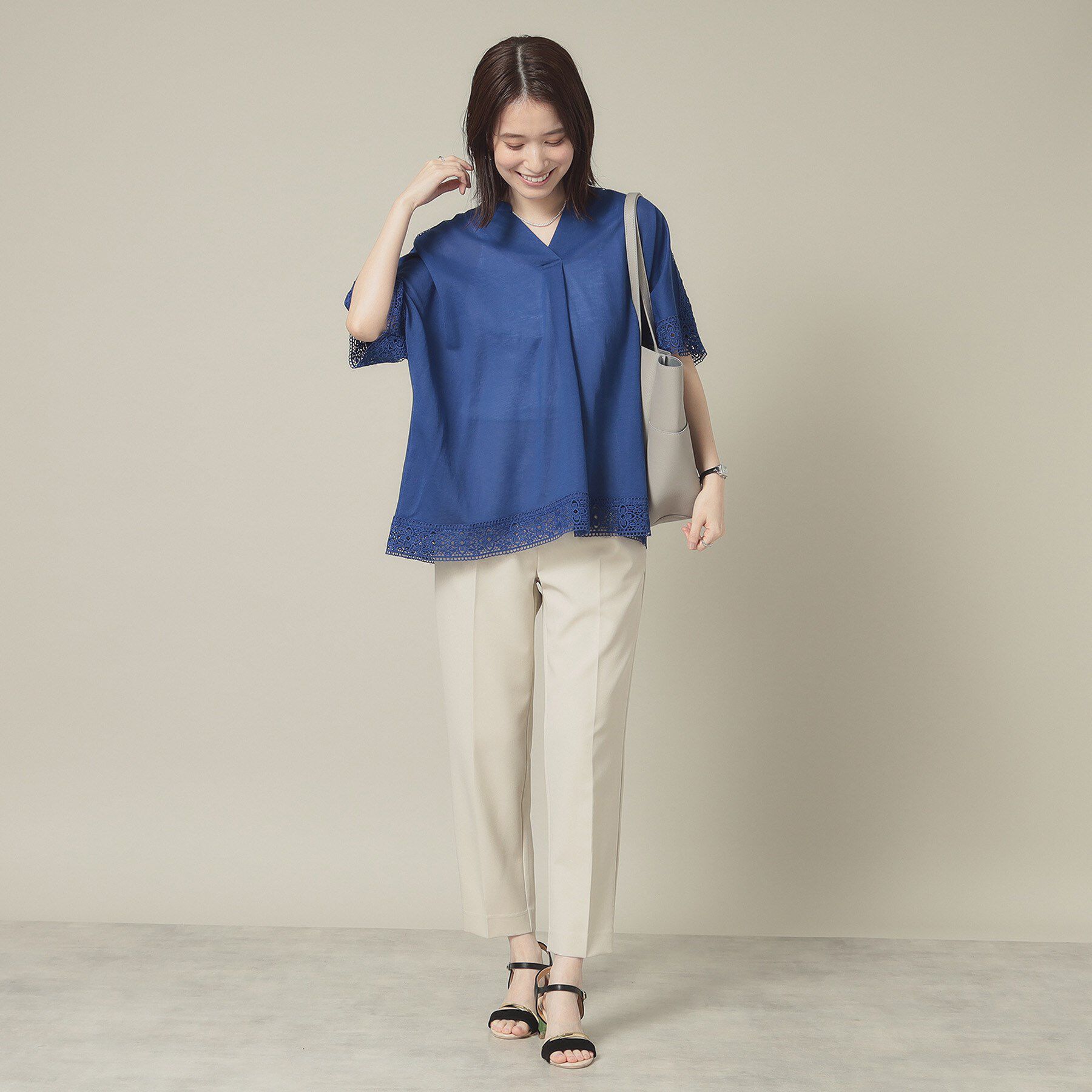 ITS&rsquo;DEMO「【手洗い可】レーススキッパーブラウス」|シャツ・ブラウス|