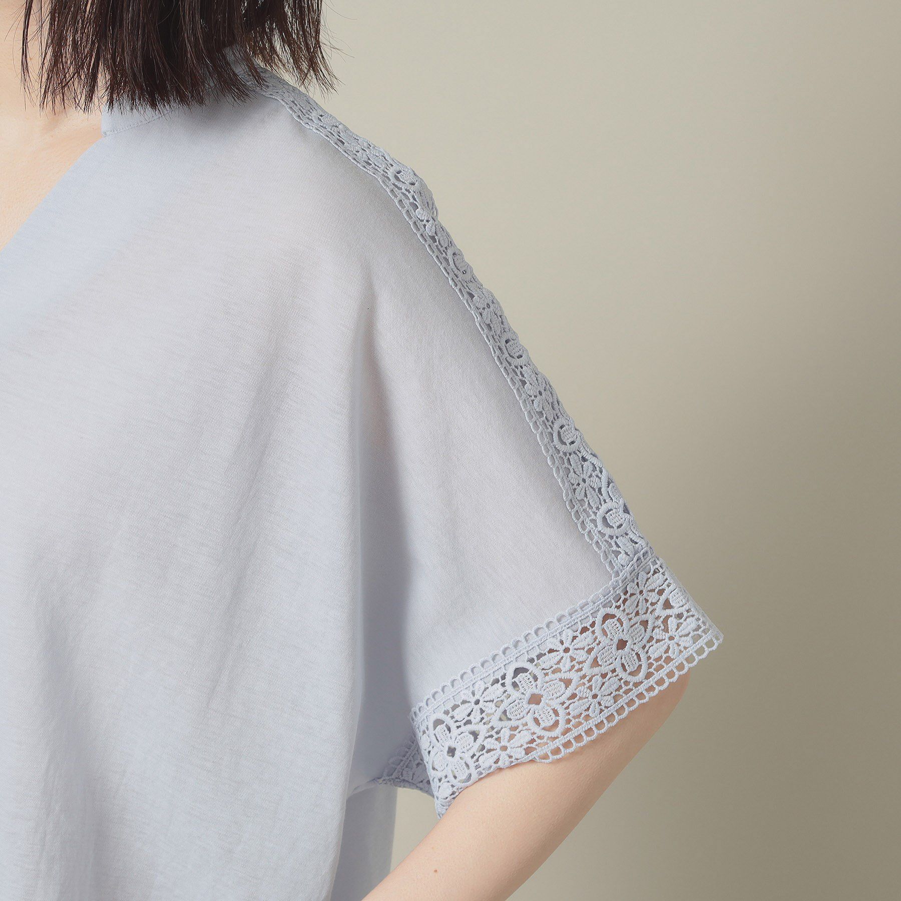 ITS&rsquo;DEMO「【手洗い可】レーススキッパーブラウス」|シャツ・ブラウス|