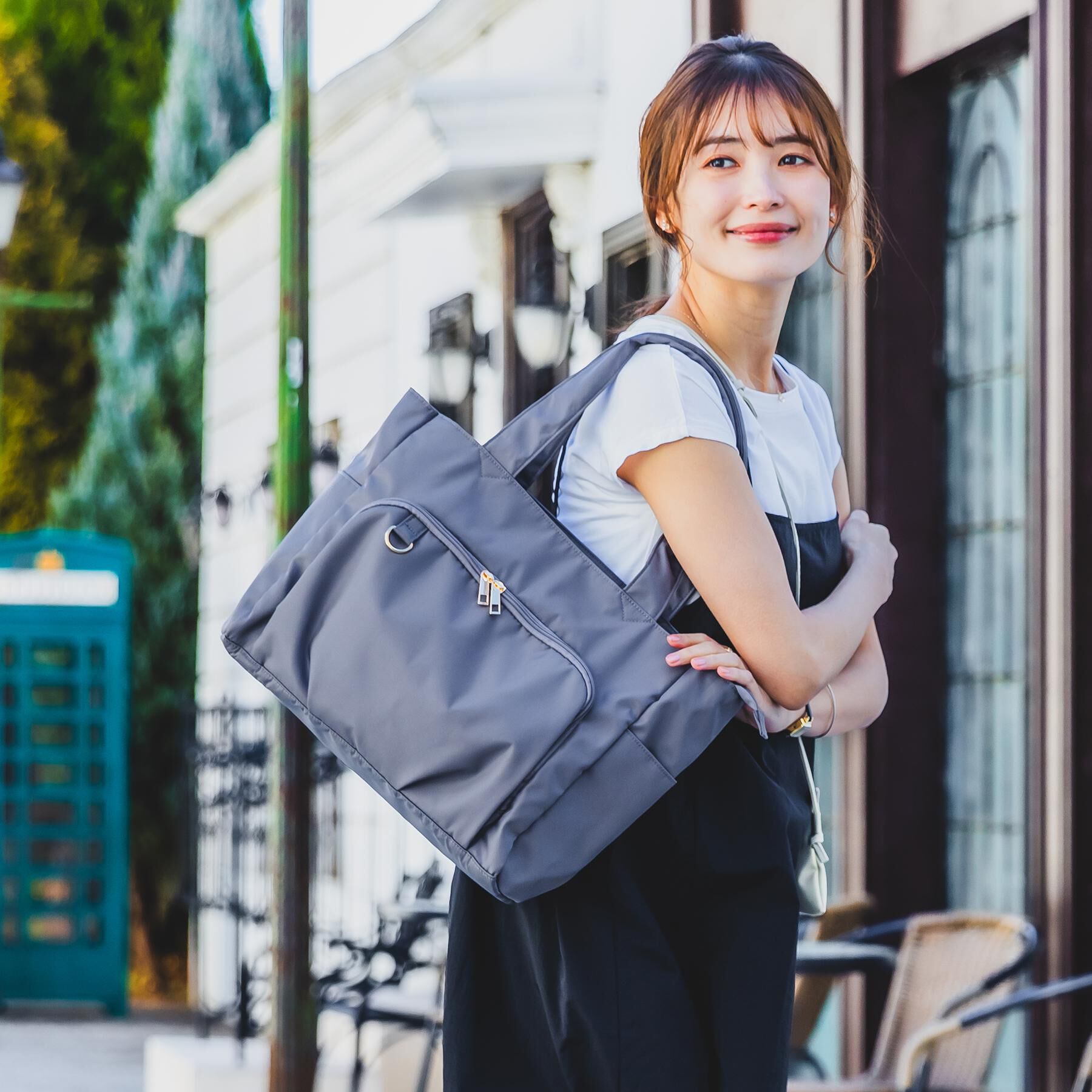 ITS&rsquo;DEMO「【旅行／キャリーオン可】ツイル14ポケット2WAYトート」|トートバッグ|