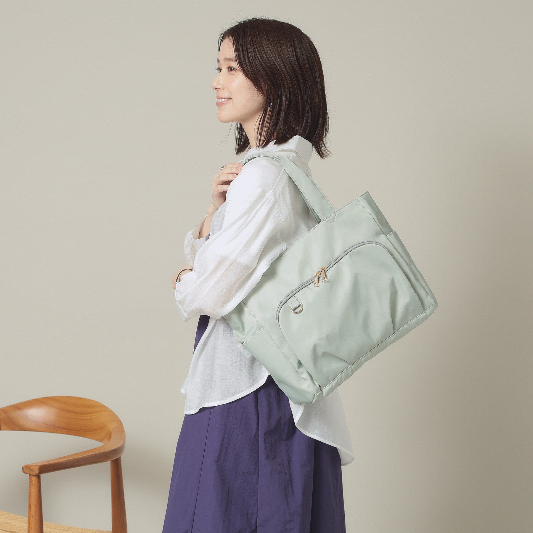 ITS&rsquo;DEMO「【旅行／キャリーオン可】ツイル14ポケット2WAYトート」|トートバッグ|